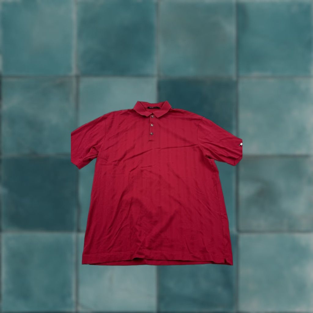 Nike Nike Tiger Woods Polo Shirt Mens Large Red Dri-FIT Golf Performance 256442-679 Shirt Polo Short Sleeve Striped Logo Mens Golf Size US L / EU 52-54 / 3 - 1 Thumbnail