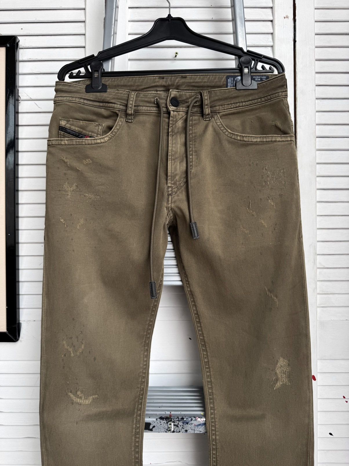 Diesel Diesel Jogg Jeans Thommer CB-NE Olive Khaki Slim Fit Stretch Size US 32 / EU 48 - 4 Thumbnail