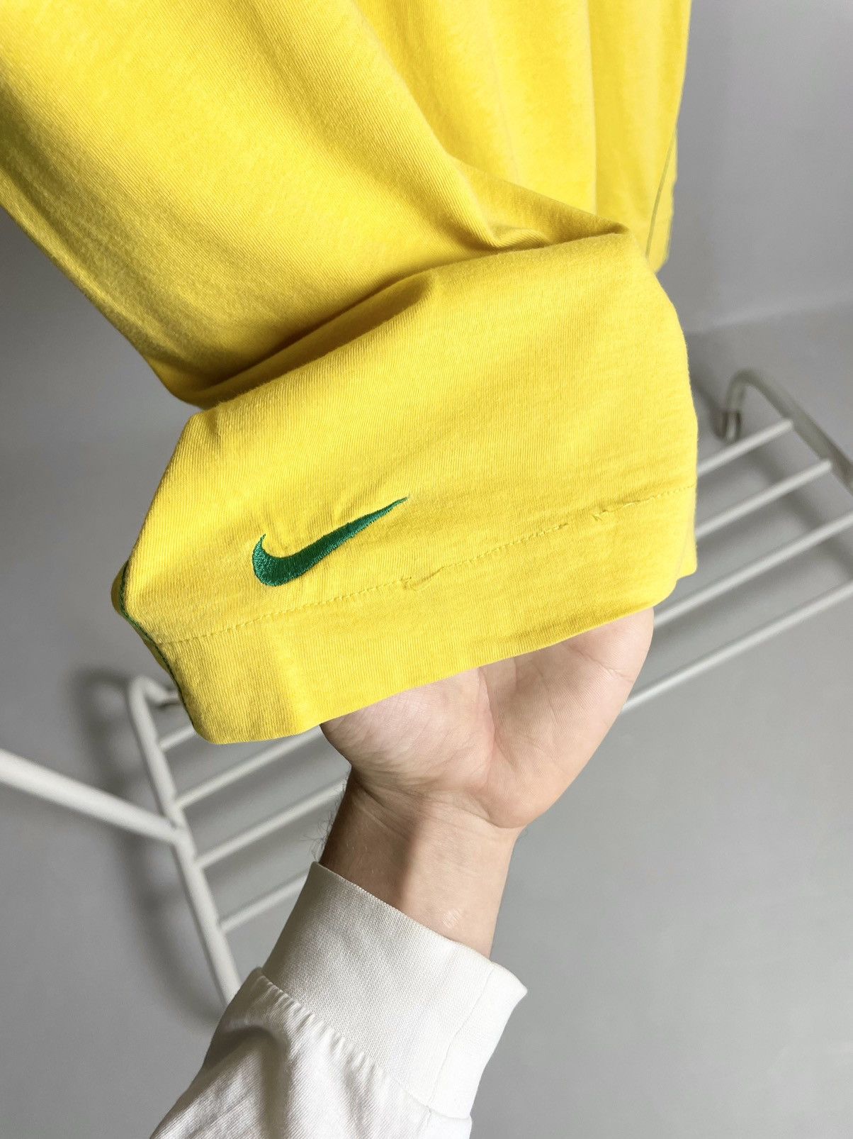 Corteiz × Nike VINTAGE 🇧🇷 Nike Brasil Football Form jersey yellow Tee Size US XL / EU 56 / 4 - 6 Thumbnail