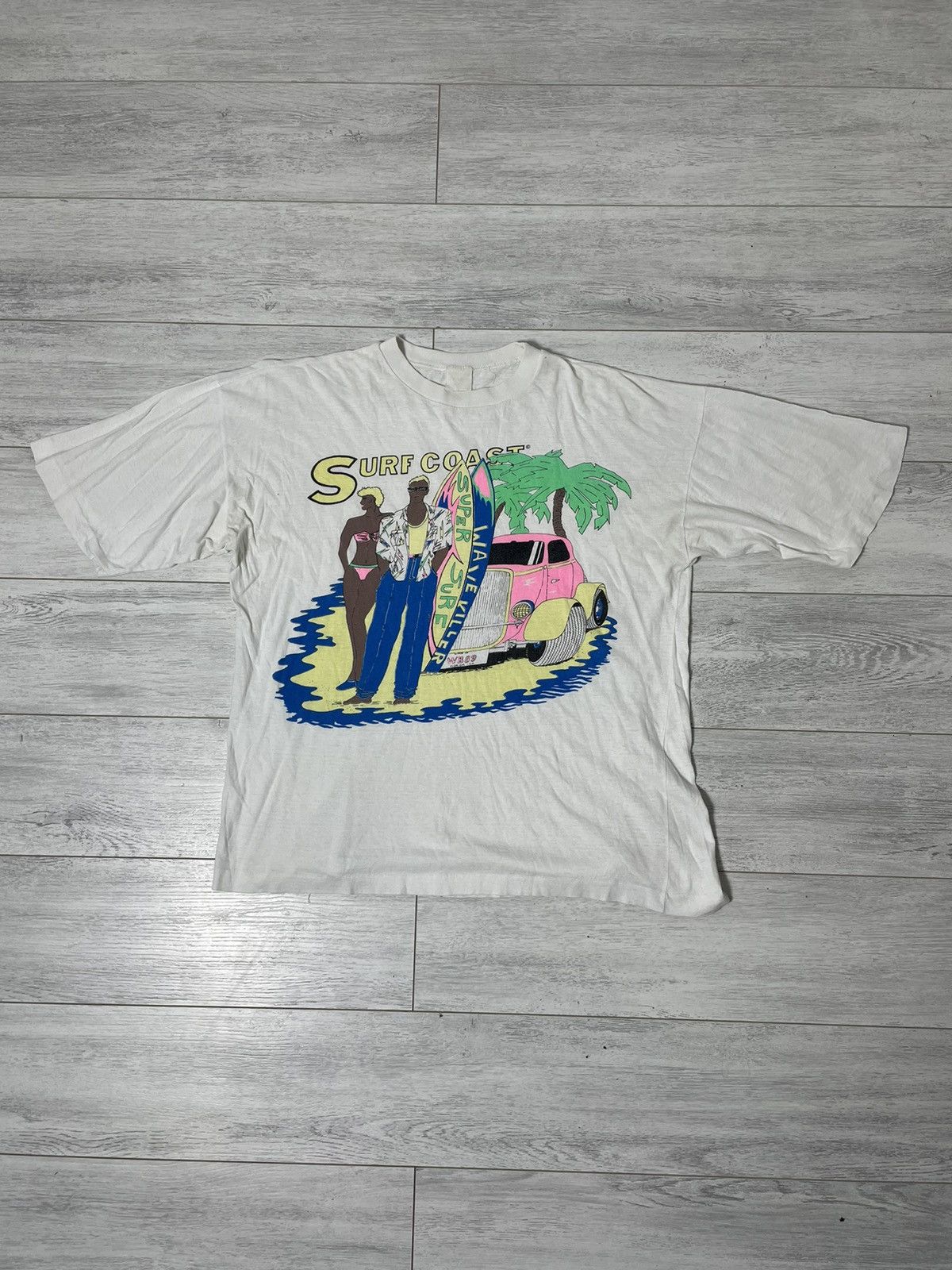 Band Tees × Vintage Hawaii t-shirt vintage 90s surfboard 🏄 Size US L / EU 52-54 / 3 - 1 Thumbnail
