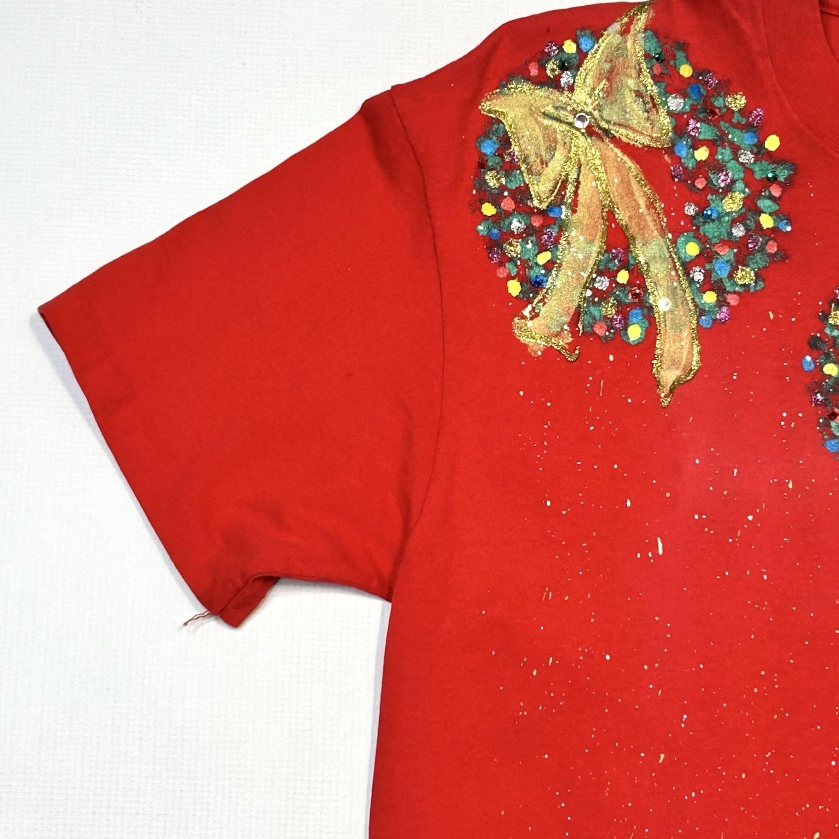 Vintage VINTAGE Hawaii Hand Painted Christmas T Shirt Splatter Bling Single Stitch XL Size XL / US 12-14 / IT 48-50 - 7 Thumbnail