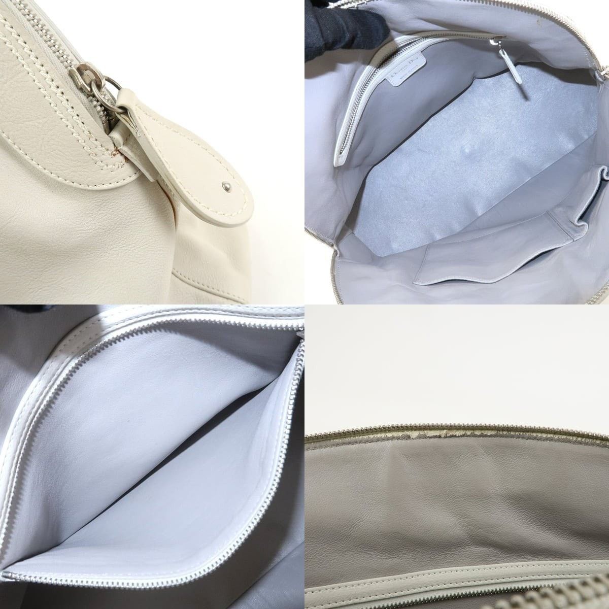 Christian Dior Monsieur Christian Dior Gaucho Saddle Leather Shoulder Bag White Size ONE SIZE - 7 Thumbnail