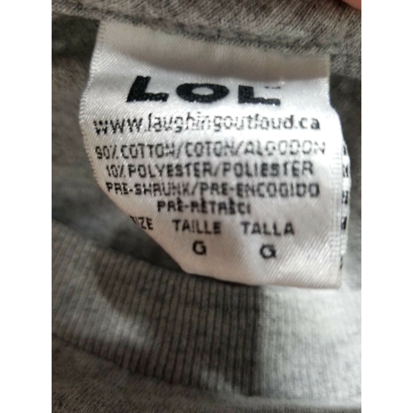 Vintage VINTAGE LOL T-SHIRT Mens L Hi You'll Do Logo Graphic Print Crew Neck Short Sleeve Gray Cotton Blend 1990s Size US L / EU 52-54 / 3 - 4 Thumbnail