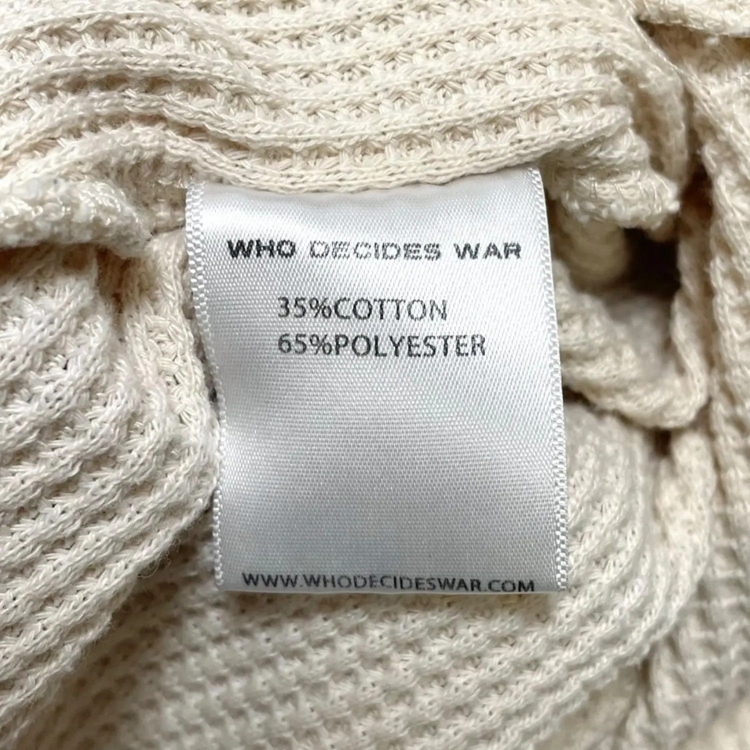 Who Decides War Knitted Flower Crewneck Sweatshirt Natural Size US M / EU 48-50 / 2 - 3 Thumbnail