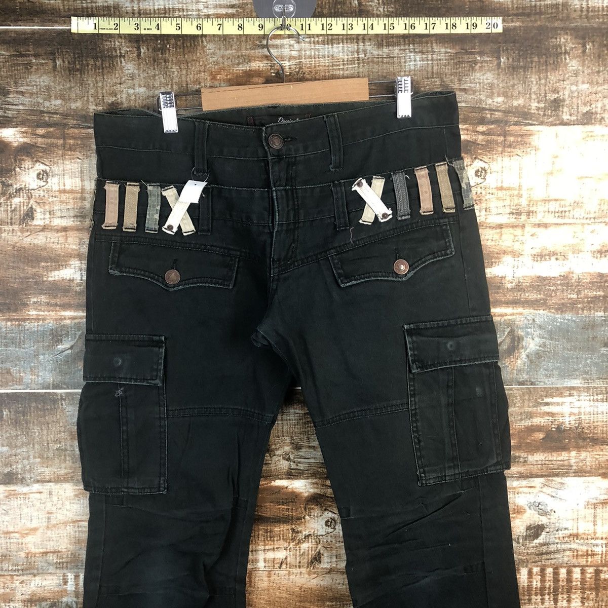 Japanese Brand DL Dominate seditonaries Black Cargo Multipocket Pants #C286 Size US 33 - 4 Thumbnail
