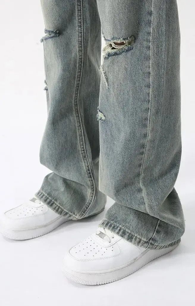 Japanese Brand Men's Ripped Denim Jeans Size US 30 / EU 46 - 5 Thumbnail