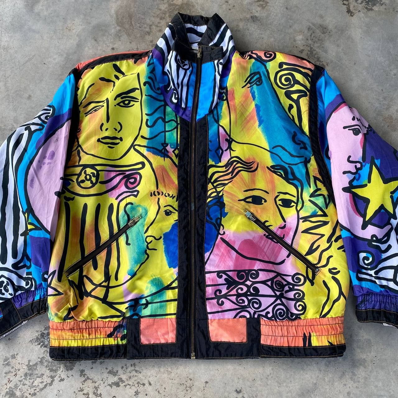 Vintage RARE Vtg 90S GALLERY PSYCHEDELIC MEDUSA ART ABSTRACT Size US M / EU 48-50 / 2 - 8 Thumbnail