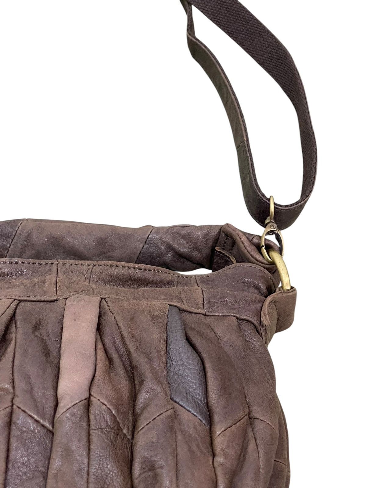 Genuine Leather Full Leather Janis Market Pleated Hand Shoulder Bag 1🟩6 Size ONE SIZE - 9 Thumbnail
