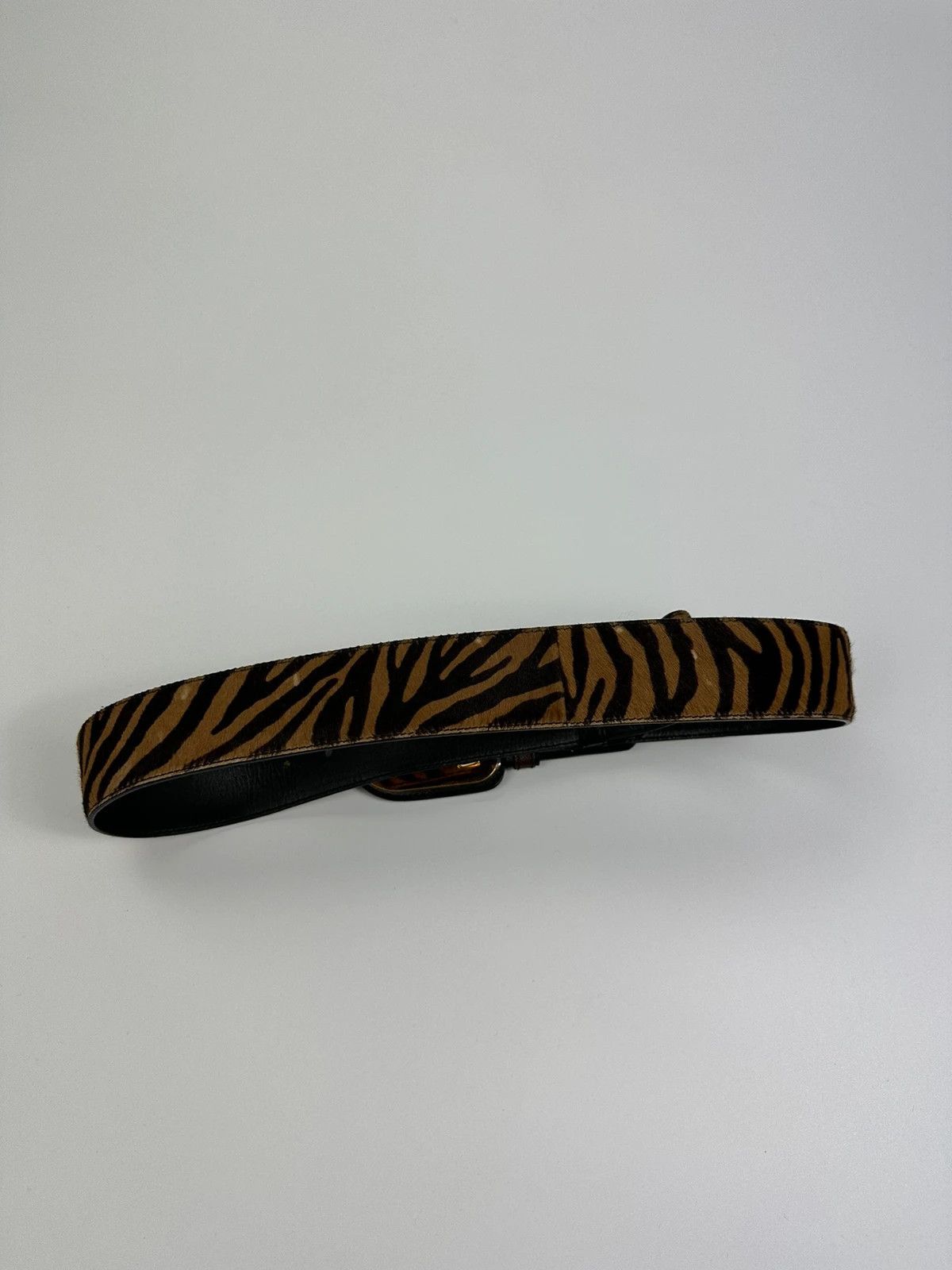 Prada Prada SS2011 Zebra Fur Brown Belt Size 34 - 5 Thumbnail