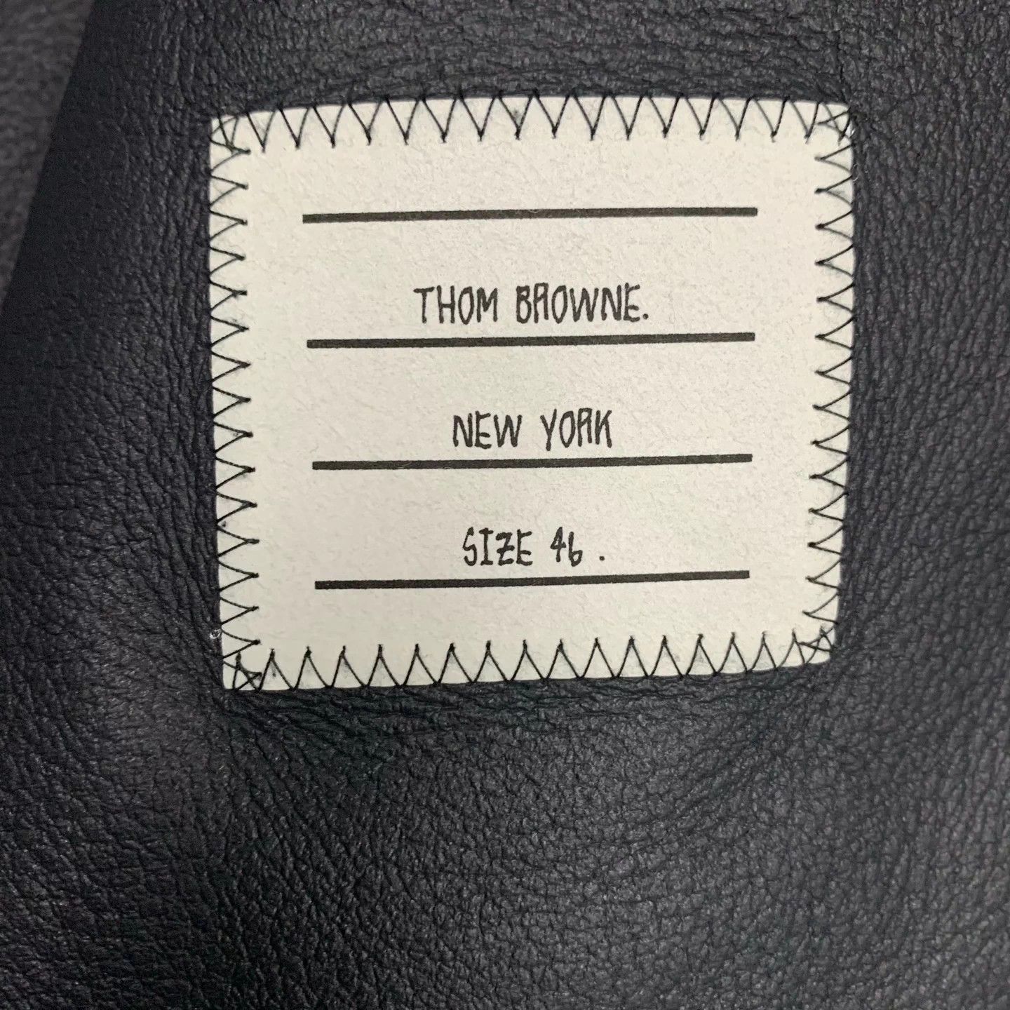Thom Browne Thom Browne Black 4-Stripe Shearling Jacket 46 Size US S / EU 44-46 / 1 - 6 Thumbnail