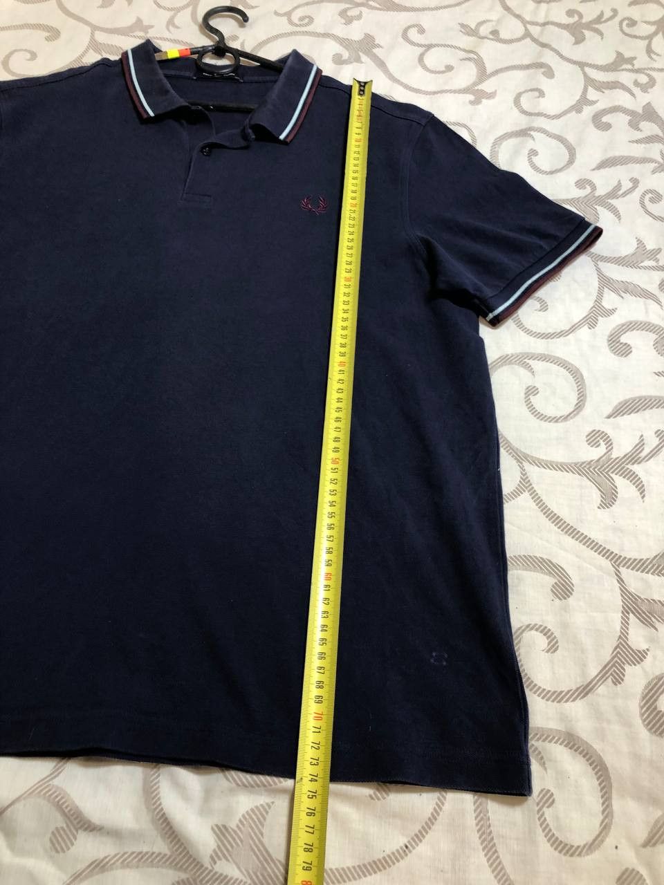 Fred Perry Fred Perry Men's Polo Shirt Embroidered Logo Navy Size US XXL / EU 58 / 5 - 14 Thumbnail
