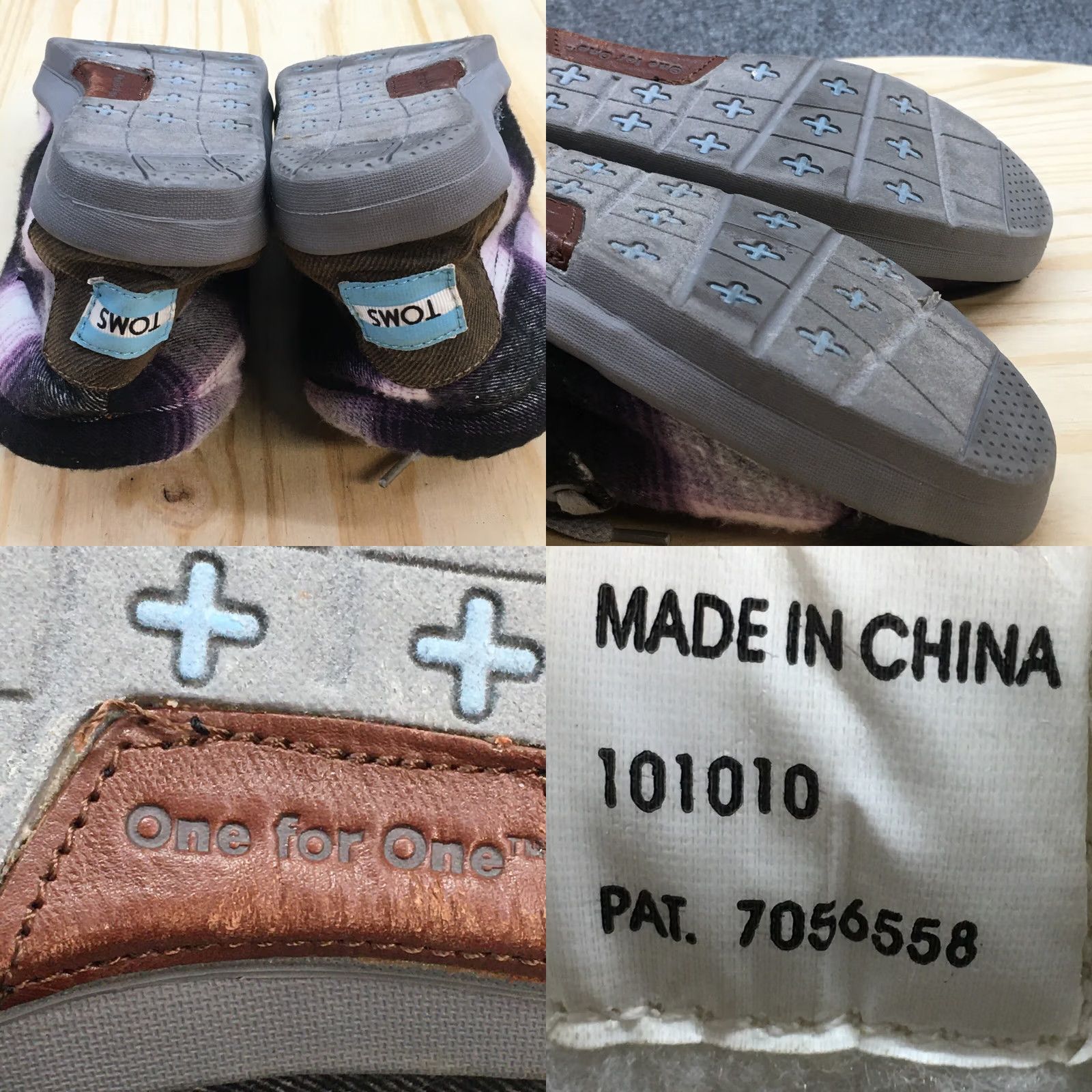 Toms TOMS Boots Womens 6.5 Shearling Ankle Booties Purple Canvas Faux Fur Lace Up Boots Size US 7 / IT 37 - 8 Thumbnail