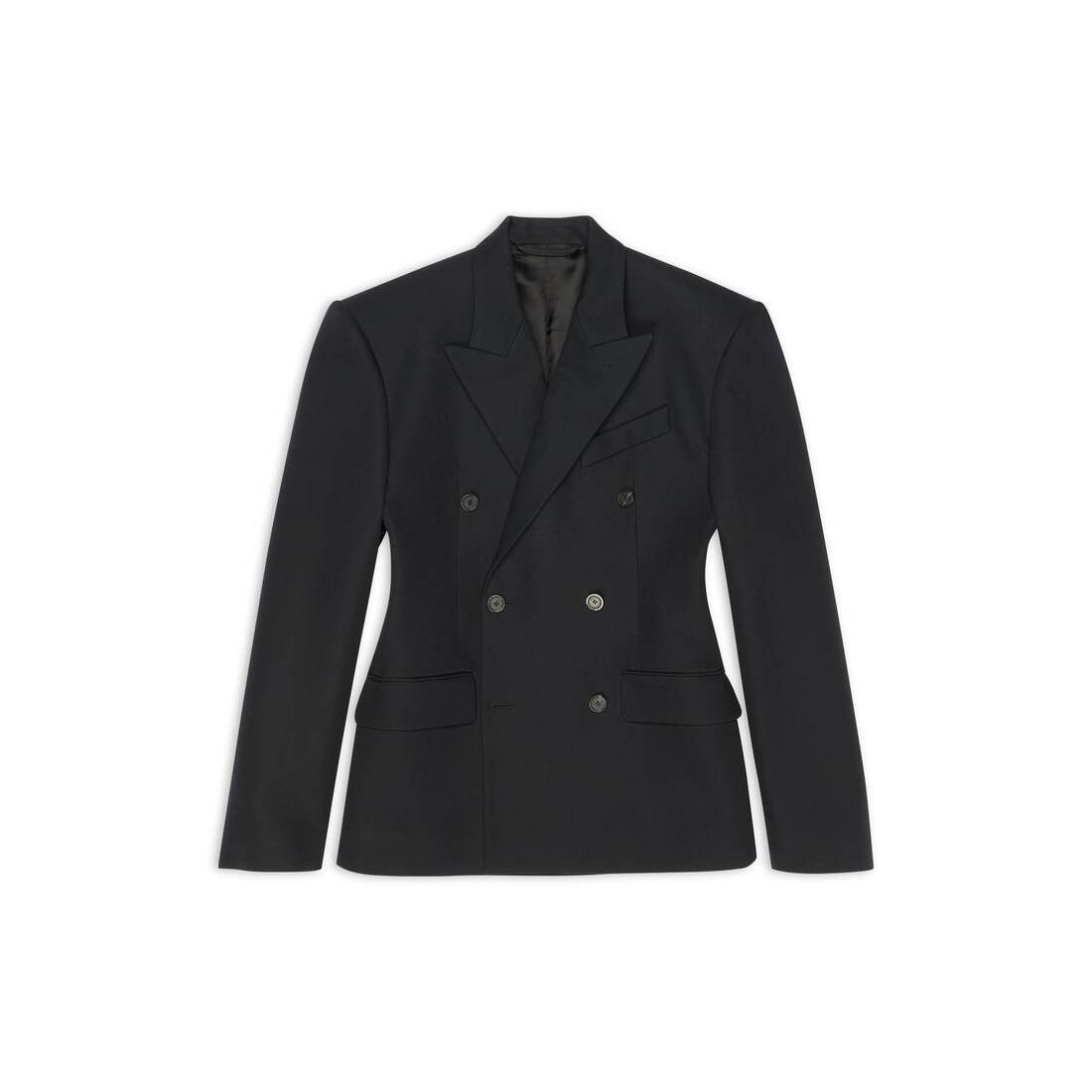 Balenciaga o1mt1gz1024 Waisted Jacket in Black Size US M / EU 48-50 / 2 - 1 Thumbnail
