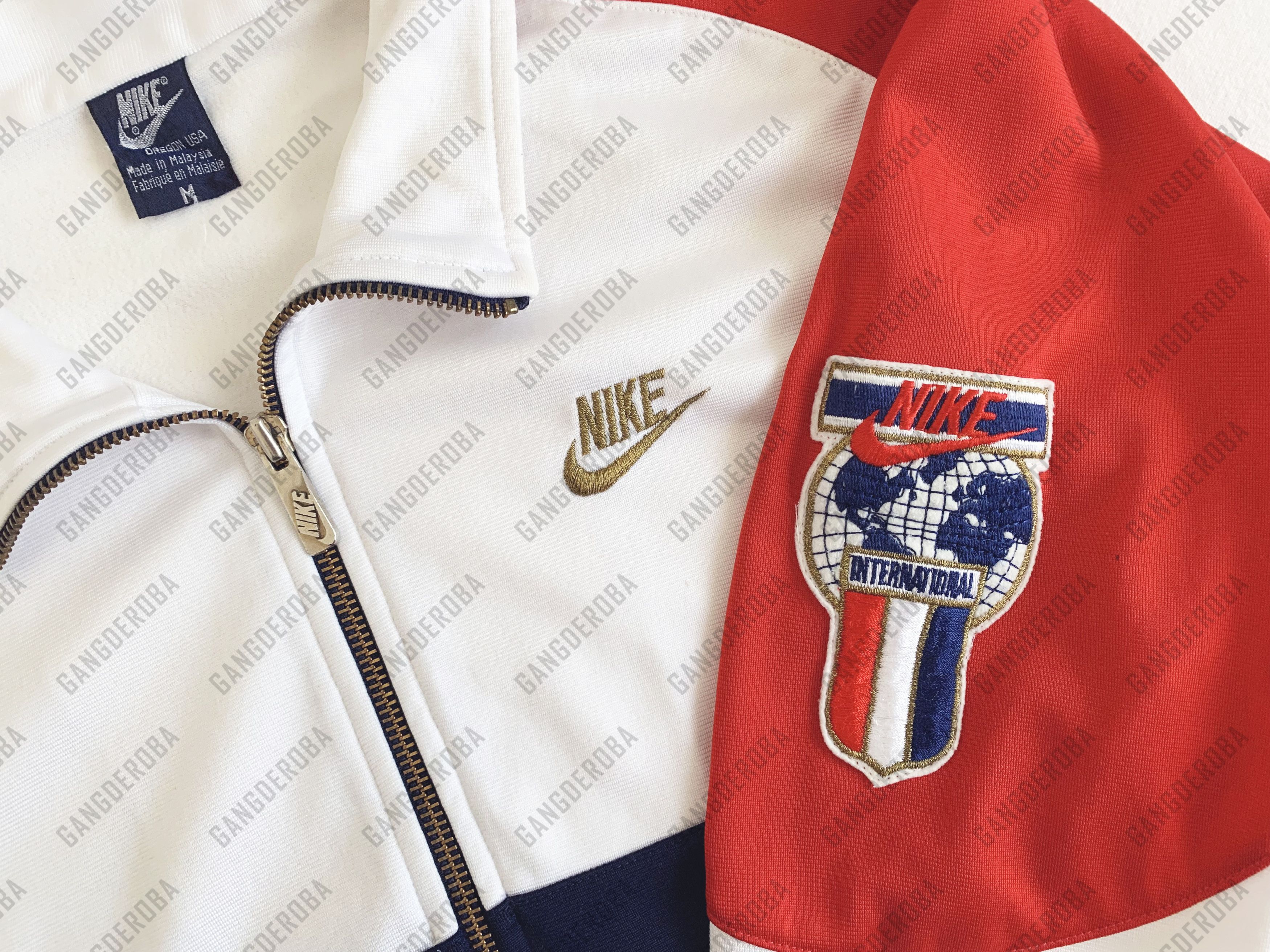 Nike RARE Vintage 80s NIKE INTERNATIONAL Track Jacket Drake Style Size US M / EU 48-50 / 2 - 5 Thumbnail
