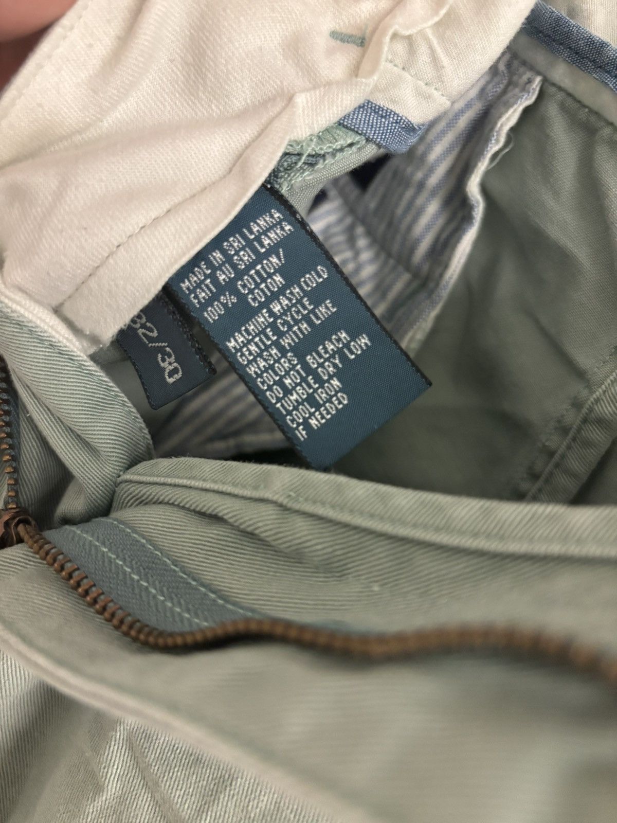Polo Ralph Lauren Faded 100% cotton trousers light pale mint pistachio green Size US 32 / EU 48 - 4 Thumbnail