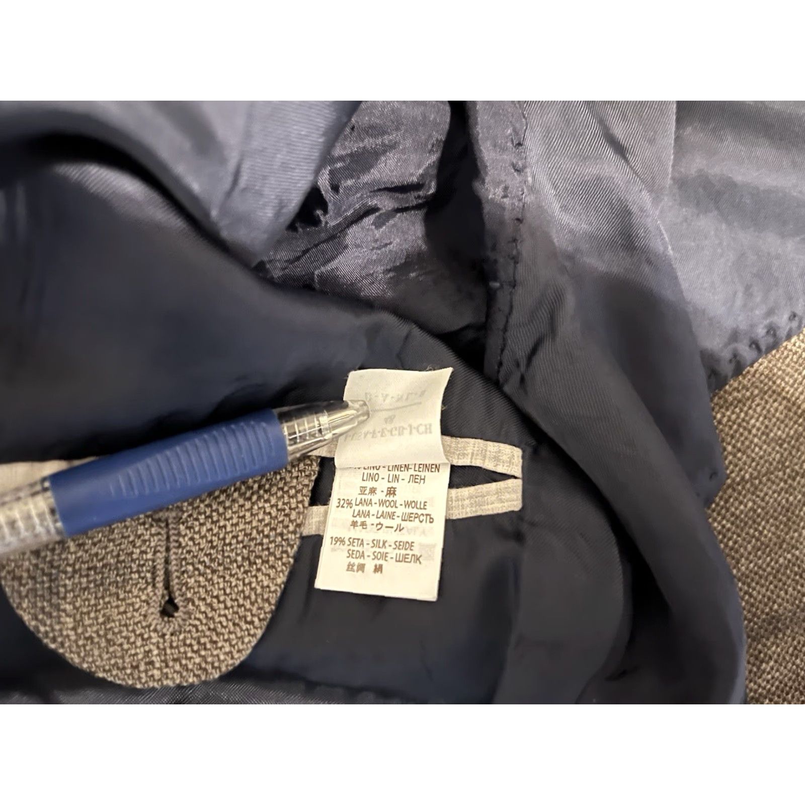 Brunello Cucinelli Brunello Cucinelli Blazer Jacket Mens 38 Gray Linen Silk Wool Short Check Coat Sport Mens Size 38R - 5 Thumbnail