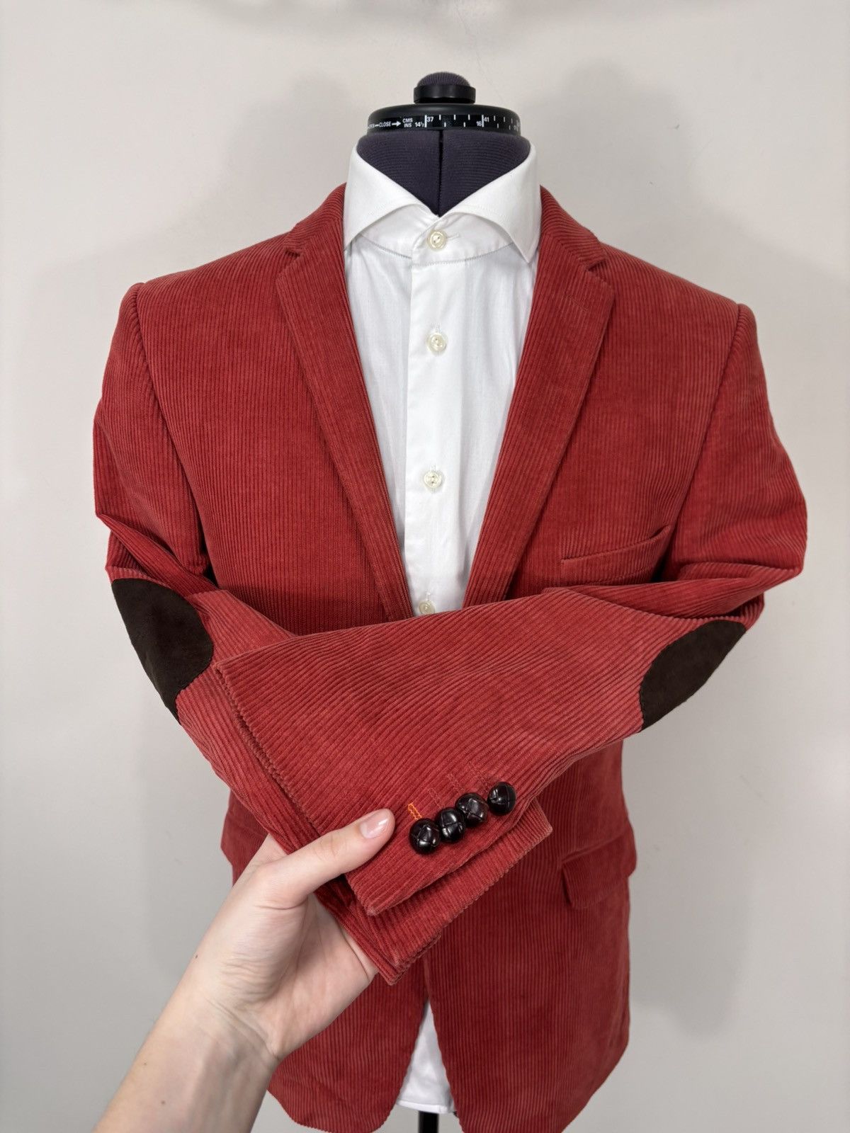 Other UK Holland Esquire Men’s Red Corduroy Blazer Jacket Sport Coat Size 38R - 10 Thumbnail