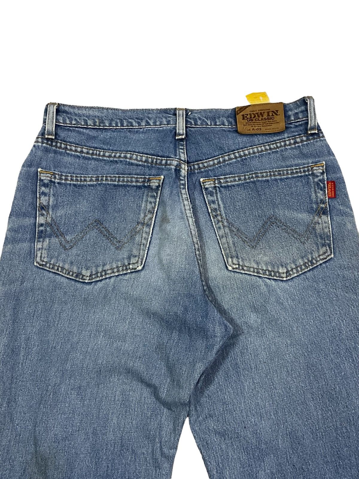 Edwin Rare 90s Edwin US Classic Loose Straight Fit Ripped Jeans Size US 32 / EU 48 - 9 Thumbnail