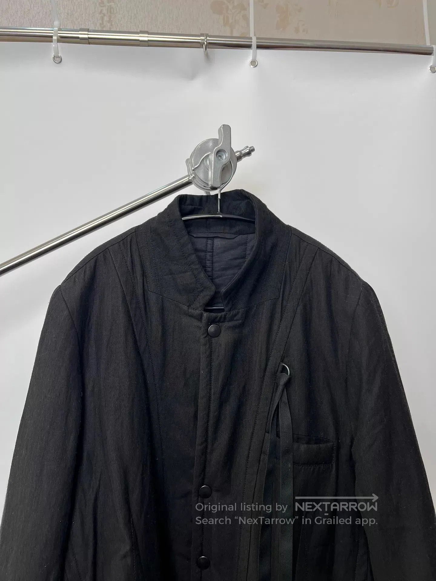Ann Demeulemeester Black Lightweight Button-Front Jacket Size L. Size US L / EU 52-54 / 3 - 3 Thumbnail