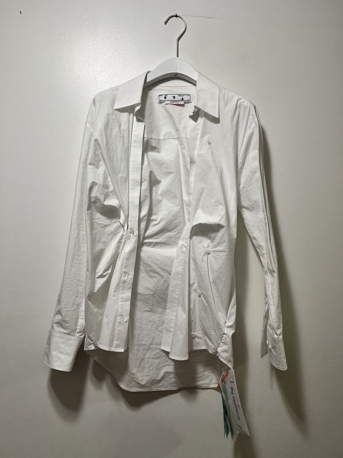 Off-White Off-White Wrapped Waist Poplin Shirt Size XS / US 0-2 / IT 36-38 - 3 Thumbnail