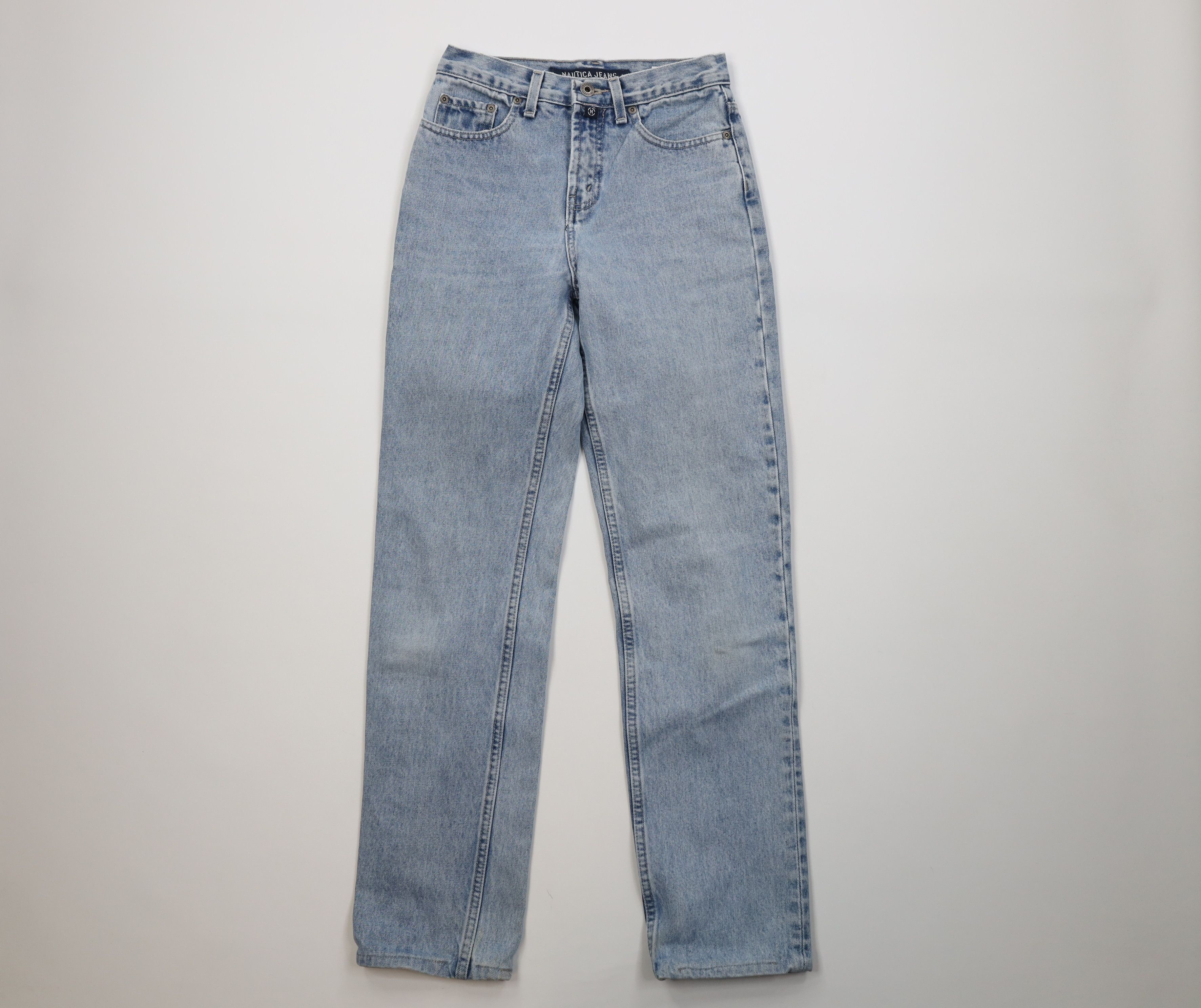 Nautica Vintage 90s Nautica Straight Leg Denim Jeans Blue Cotton USA Size 26" / US 2 / IT 38 - 1 Thumbnail