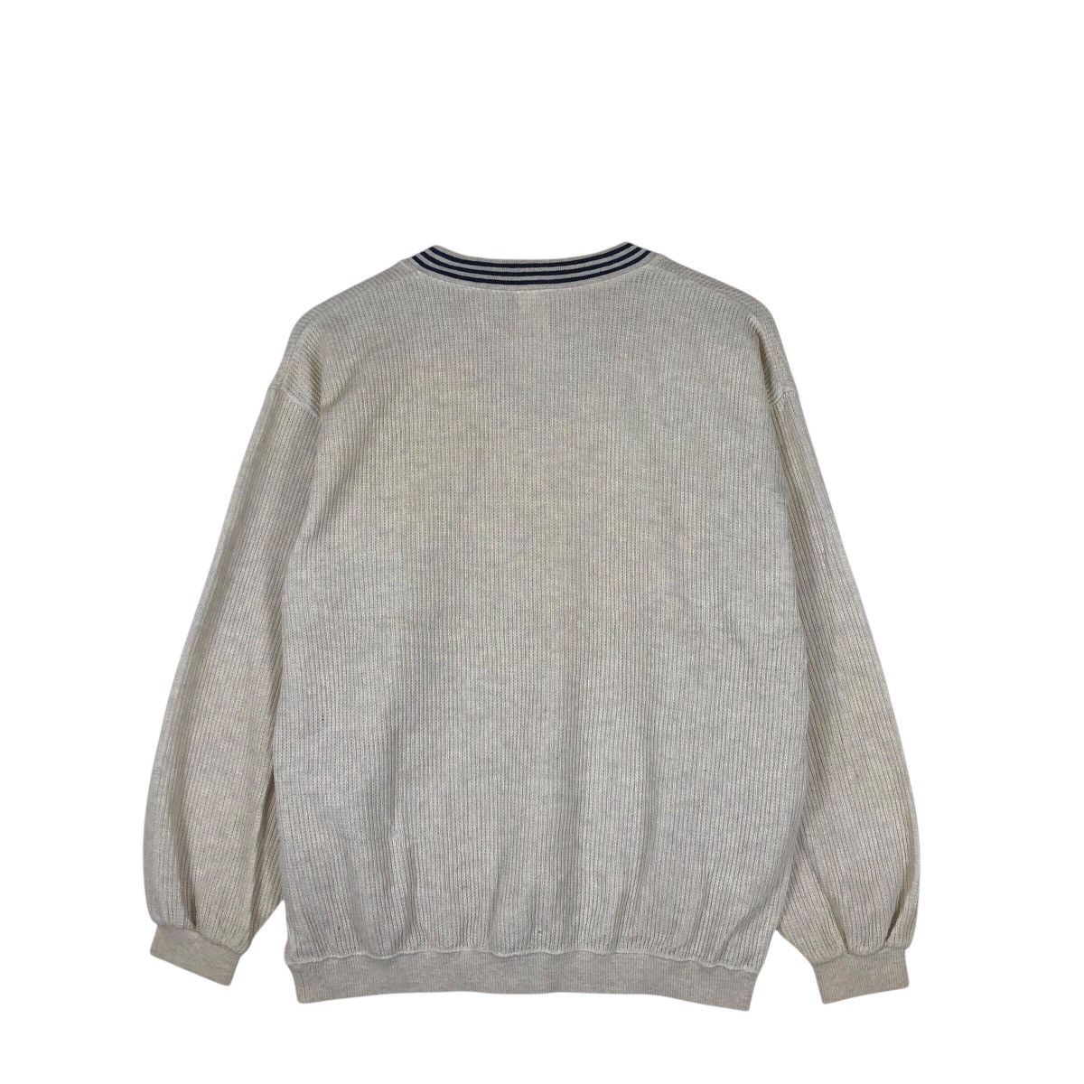 Adidas ADIDAS 90s Adidas Trefoil V-Neck Knit Sweatshirt Size US L / EU 52-54 / 3 - 6 Thumbnail