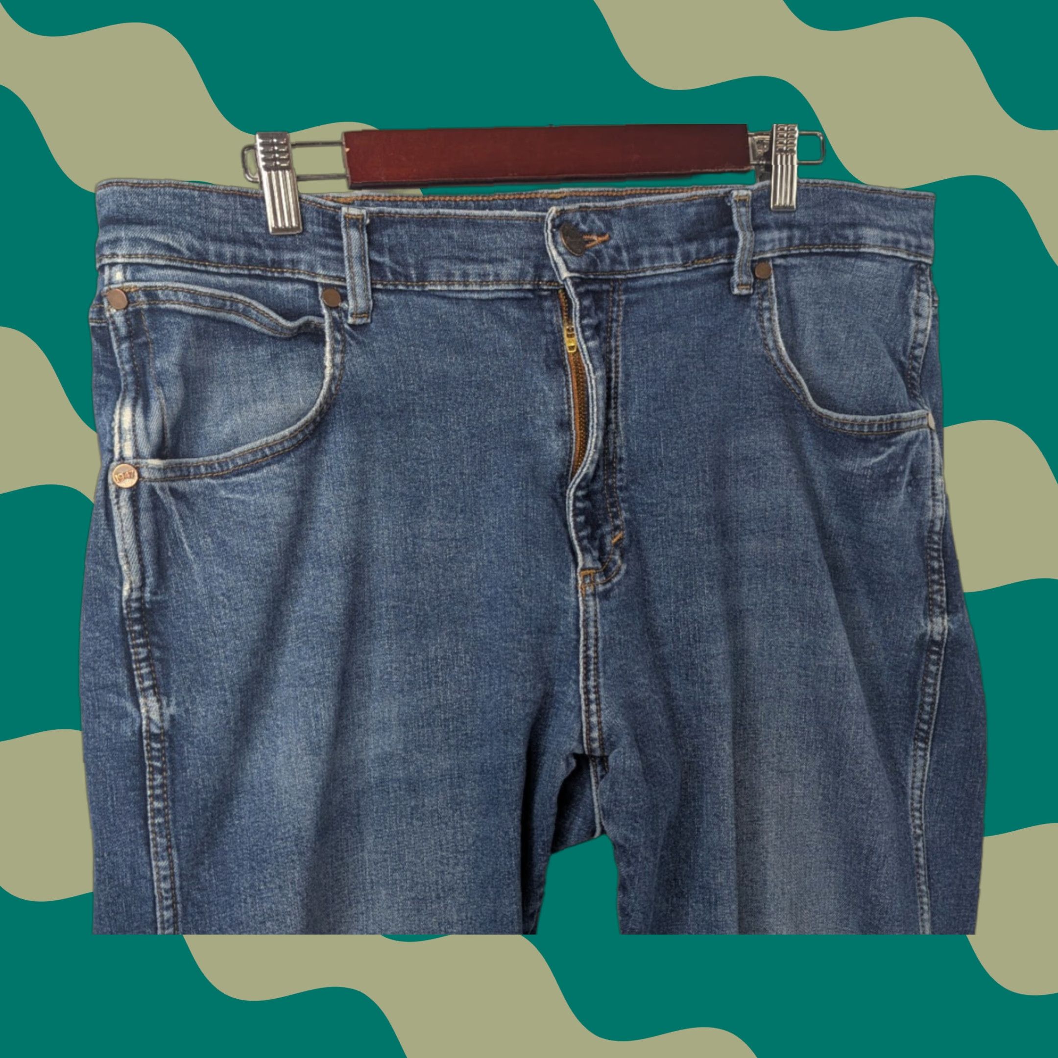 Wrangler Wrangler Retro Jeans Mens 36x32 Blue Denim Stretch Straight 5-Pocket Design Cowboy Western Boot Part of Wrangler Retro Collection Mens Size US 36 / EU 52 - 1 Thumbnail