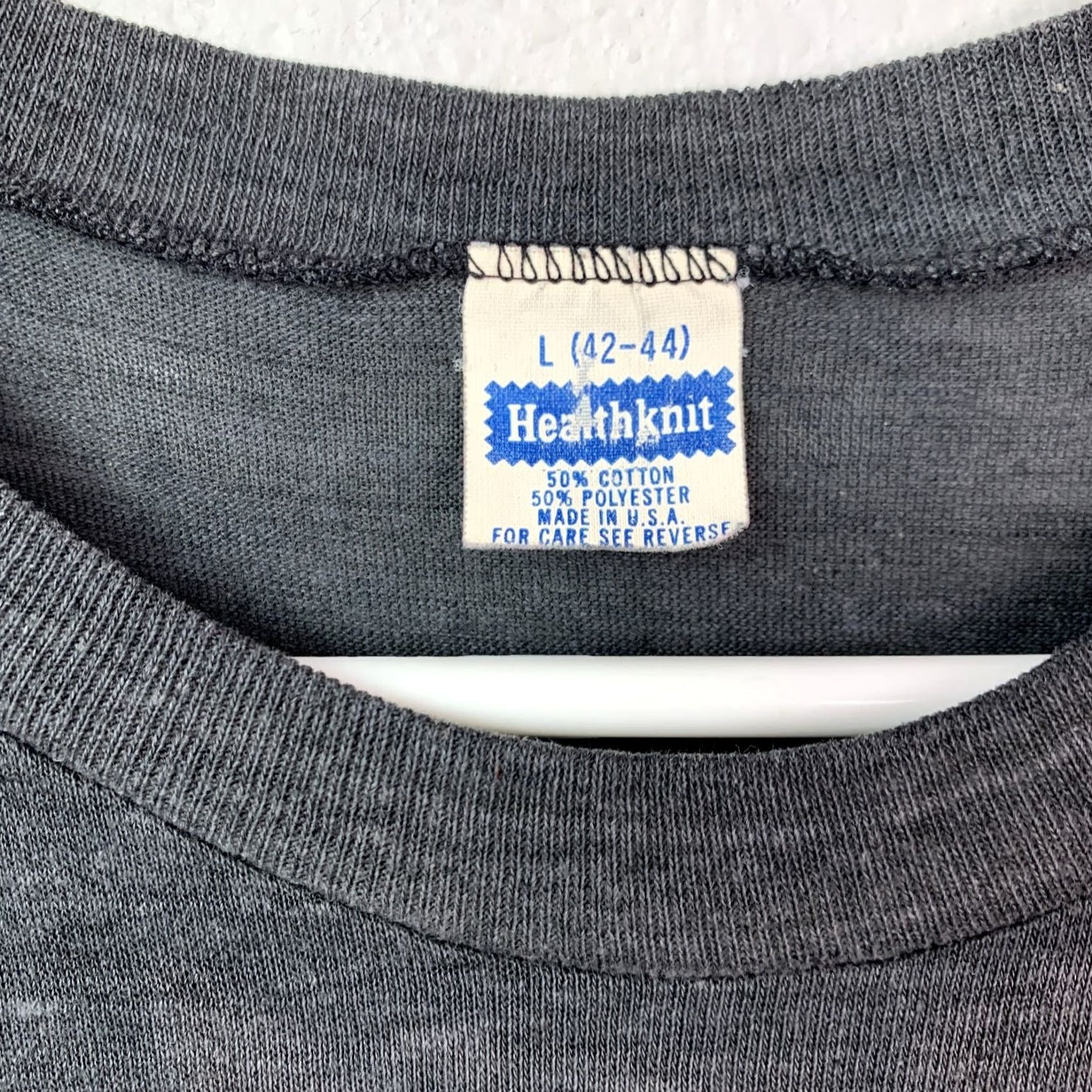 Harley Davidson Vtg 70s Harley-Davidson Bill's Cycle Delics Chicago T-Shirt Large Healthknit A Shirt Mens Gray 70s Graphic Print Logo Vintage 1970s Size US L / EU 52-54 / 3 - 4 Thumbnail