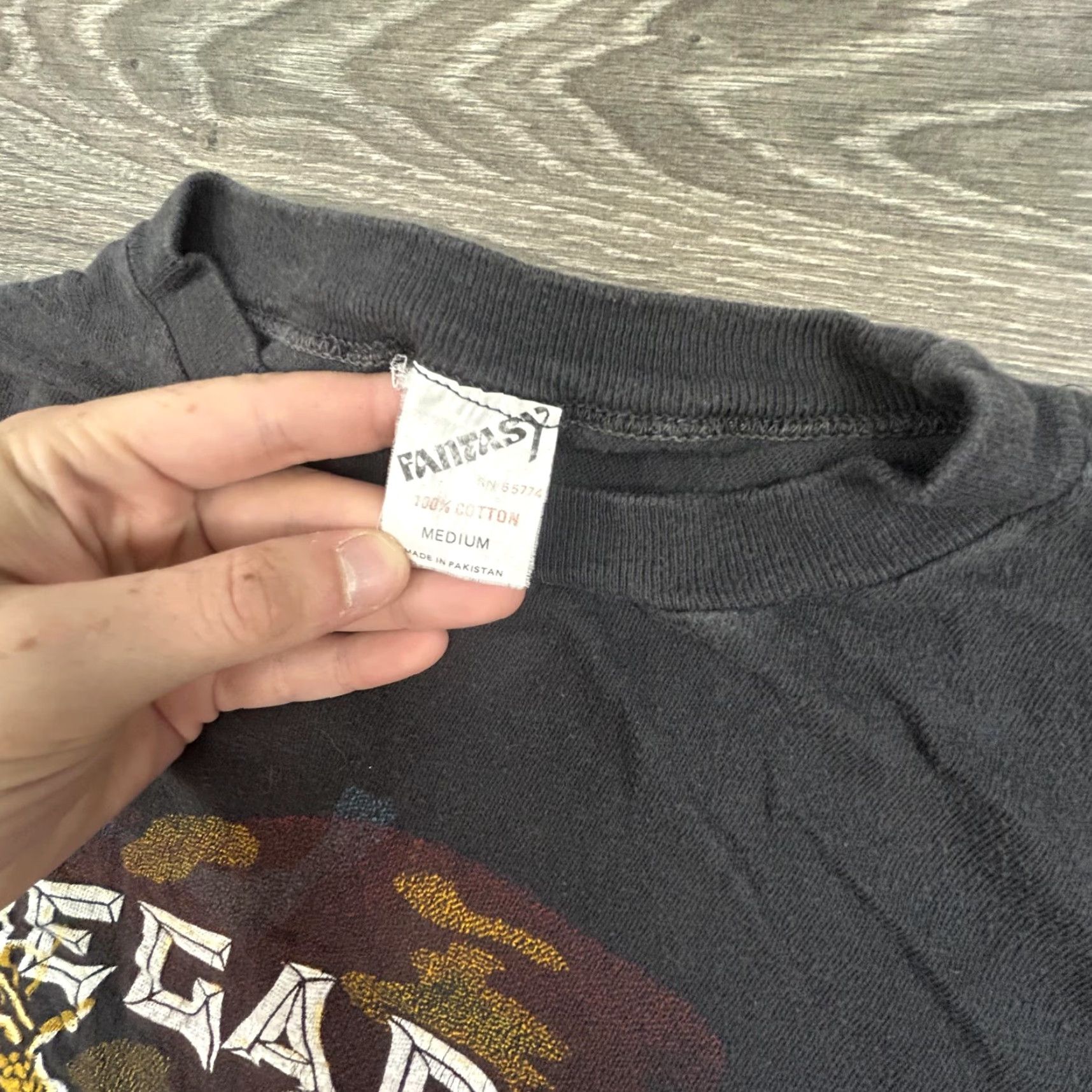 VINTAGE Megadeth Shirt Mens Small Band Metal Graphic Print 80s Distressed Black Cotton Crew Neck Short Sleeve 100% Cotton