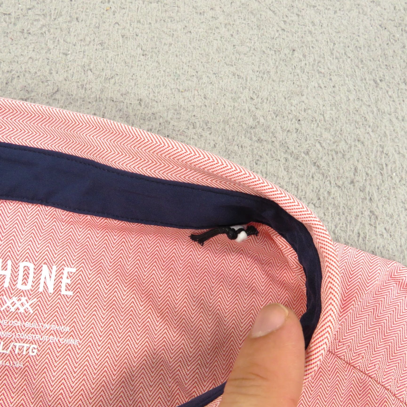 Rhone Rhone Polo Shirt Mens 2XL Red White Herringbone Commuter Performance Shirt CME Polo Shirt Mens 2XL Red White Herringbone CME Size US XXL / EU 58 / 5 - 6 Thumbnail