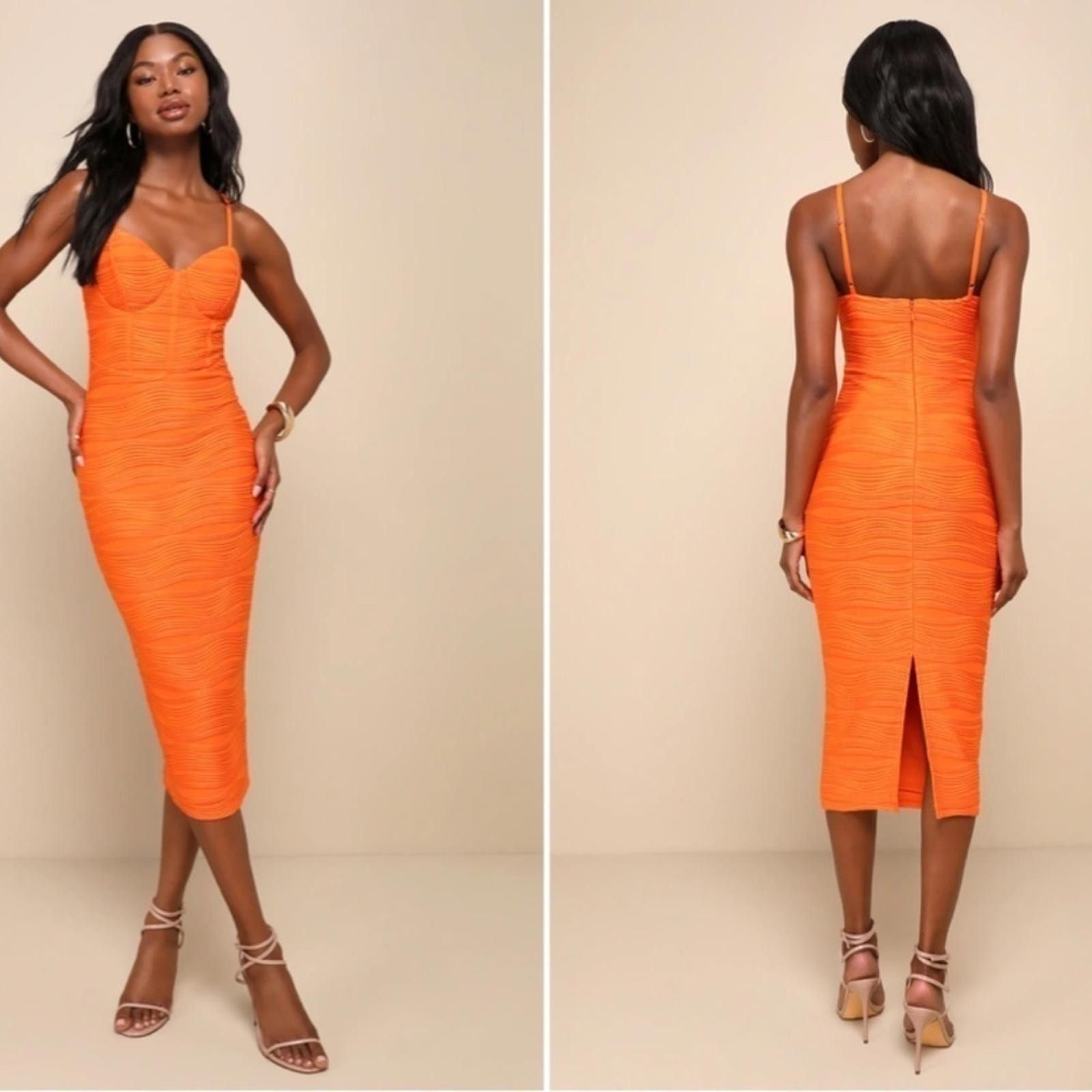 Lulus LULU's Wedding Sexy Date Night Cocktail Classy Bodycon Midi Size XS / US 0-2 / IT 36-38 - 3 Thumbnail