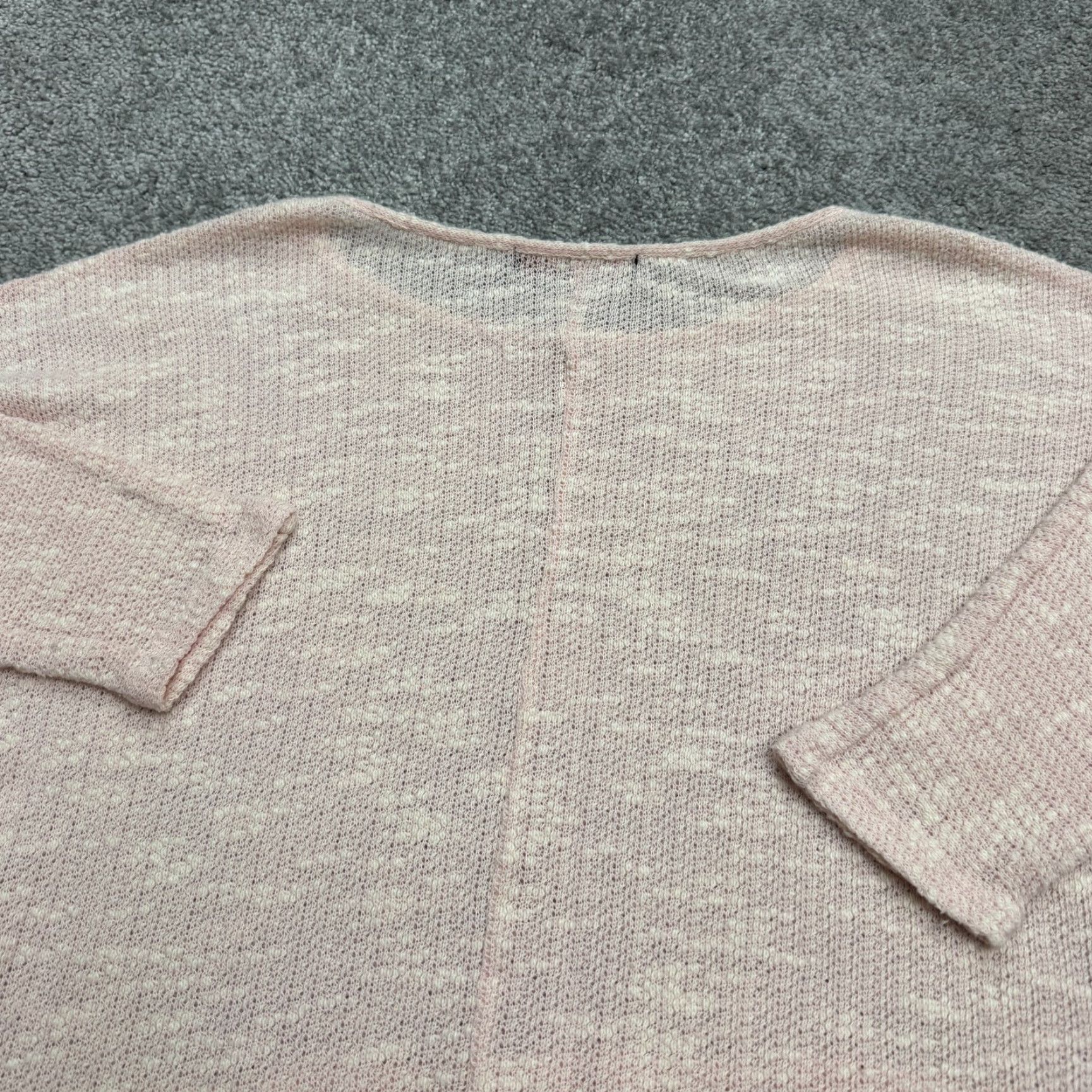 Almost Famous Almost Famous Knit Pullover Sweater Womens Pink Dolman Sleeve Marled Lace Trim Knit Size L / US 10 / IT 46 - 4 Thumbnail