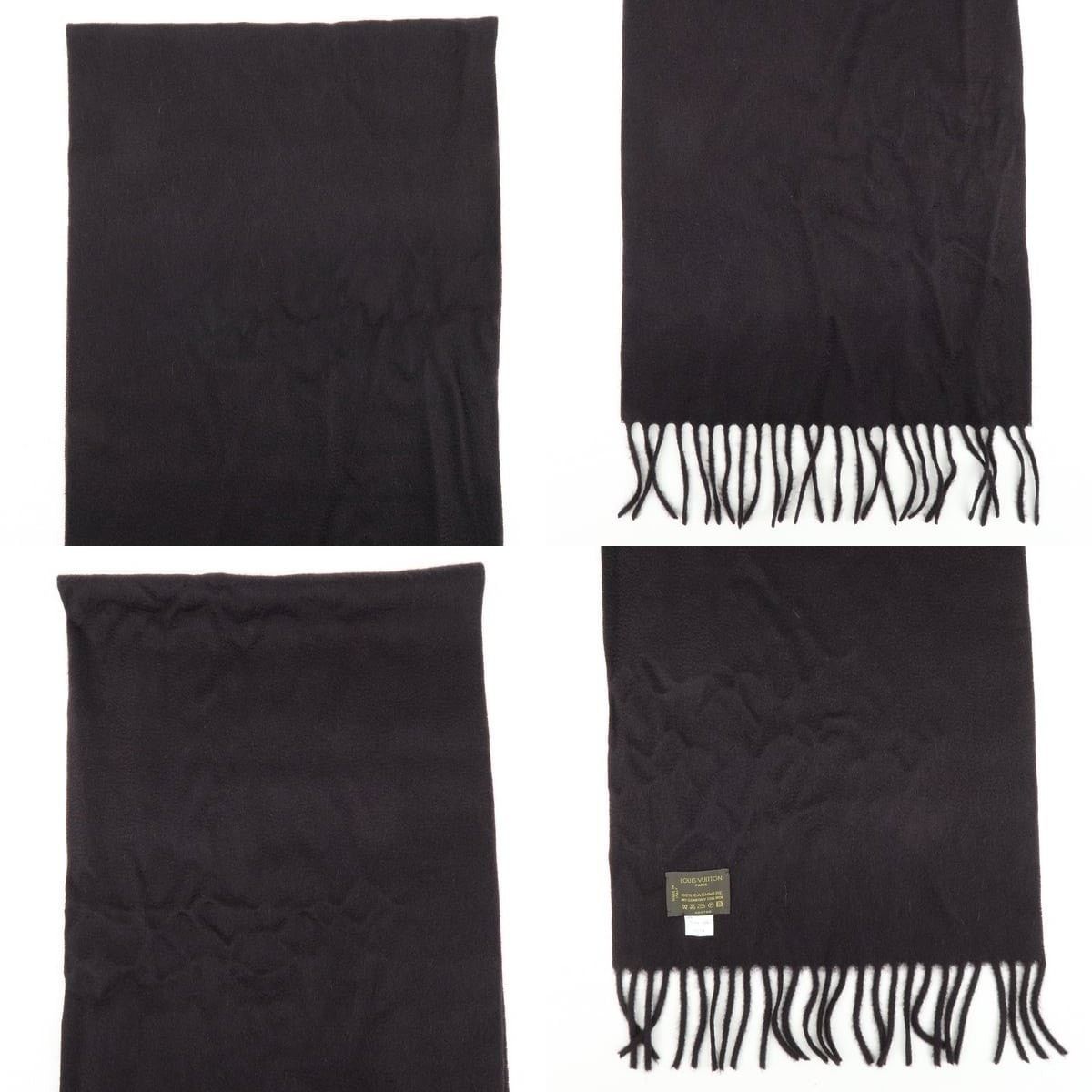 Louis Vuitton Louis Vuitton Logo Cashmere Scarf Black Size ONE SIZE - 4 Thumbnail