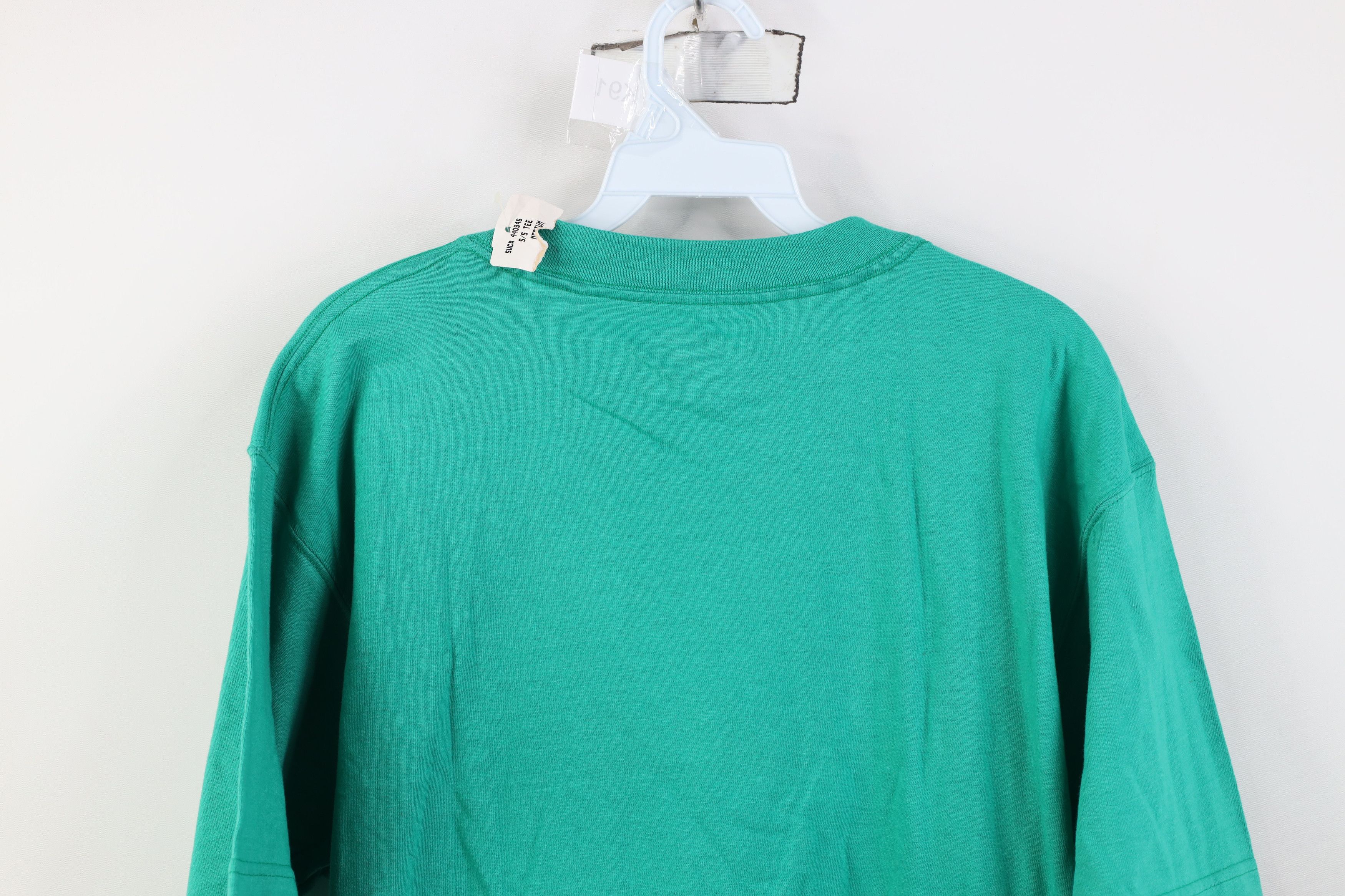 Vintage Deadstock Vintage Y2K Streetwear Heavy Cotton T-Shirt Green Size US M / EU 48-50 / 2 - 10 Thumbnail