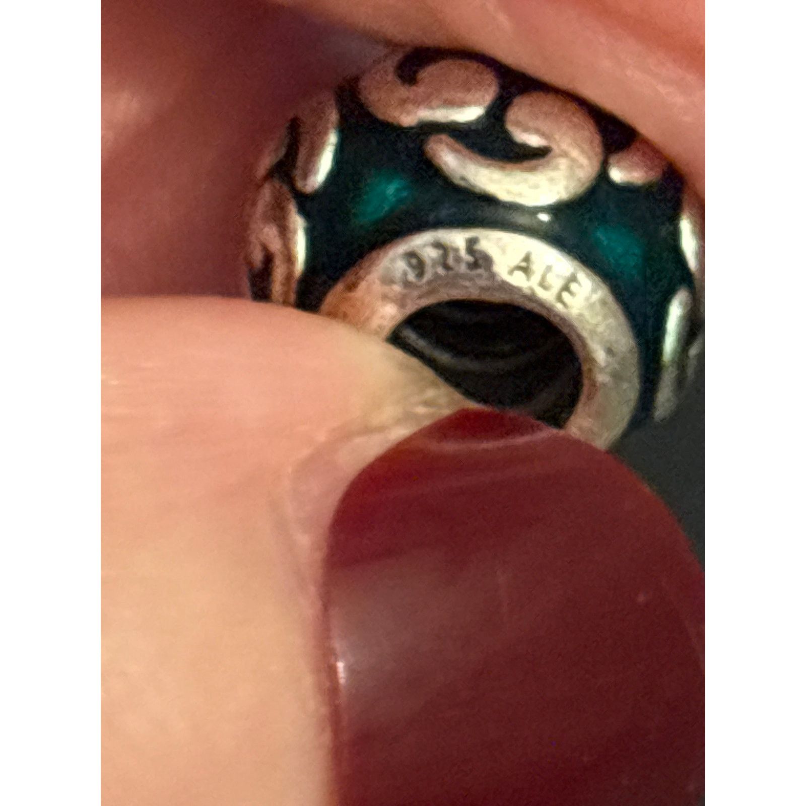 pandora Pandora 925 ALE Green Enamel Charm Sterling Silver Size ONE SIZE - 3 Thumbnail