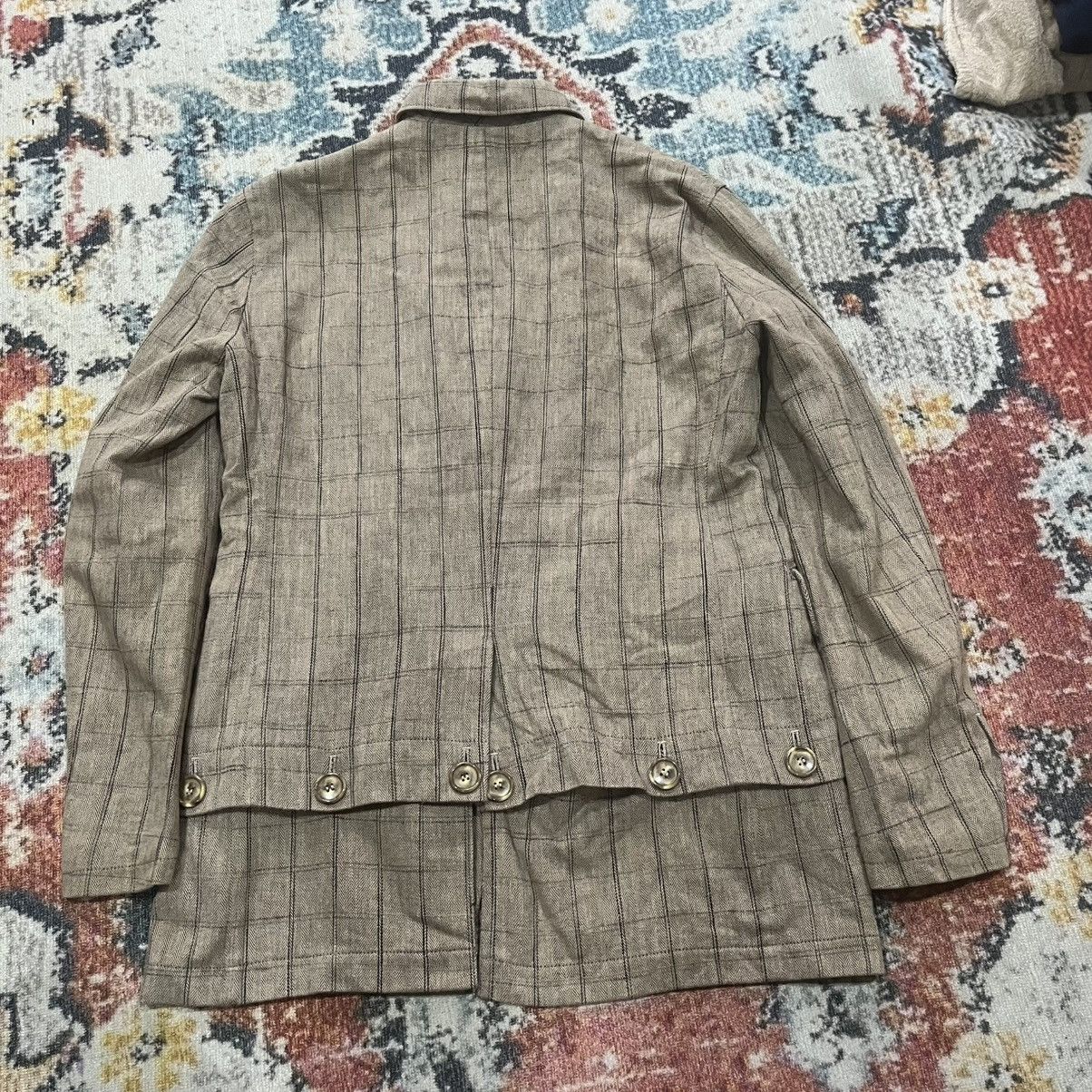 Japanese Brand Brown checked cotton blazer Size US M / EU 48-50 / 2 - 9 Thumbnail