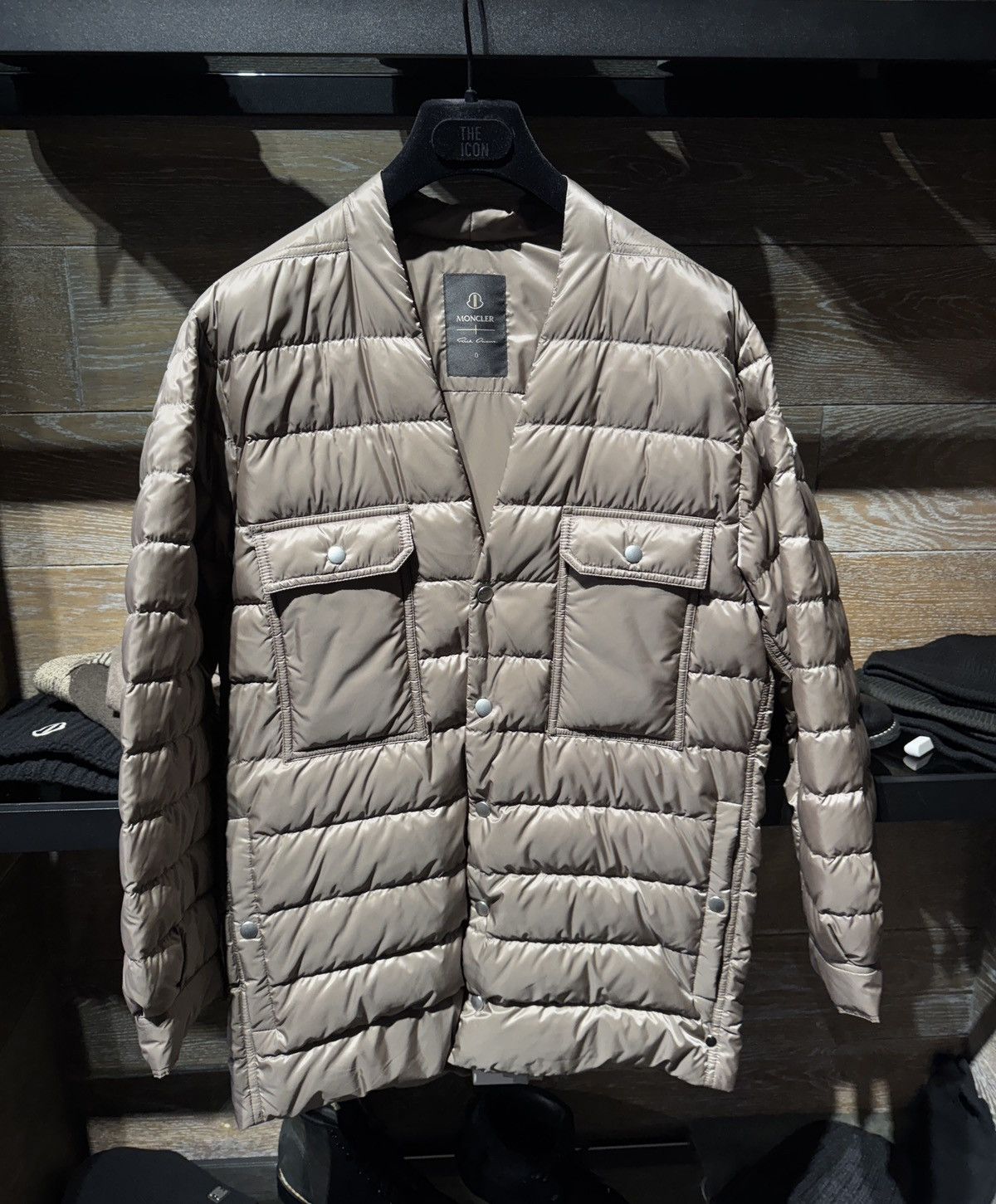 Moncler × Rick Owens Last Rick Owens x Moncler Webbing Trimmed Quilted Jacket Size XS / US 0-2 / IT 36-38 - 1 Thumbnail