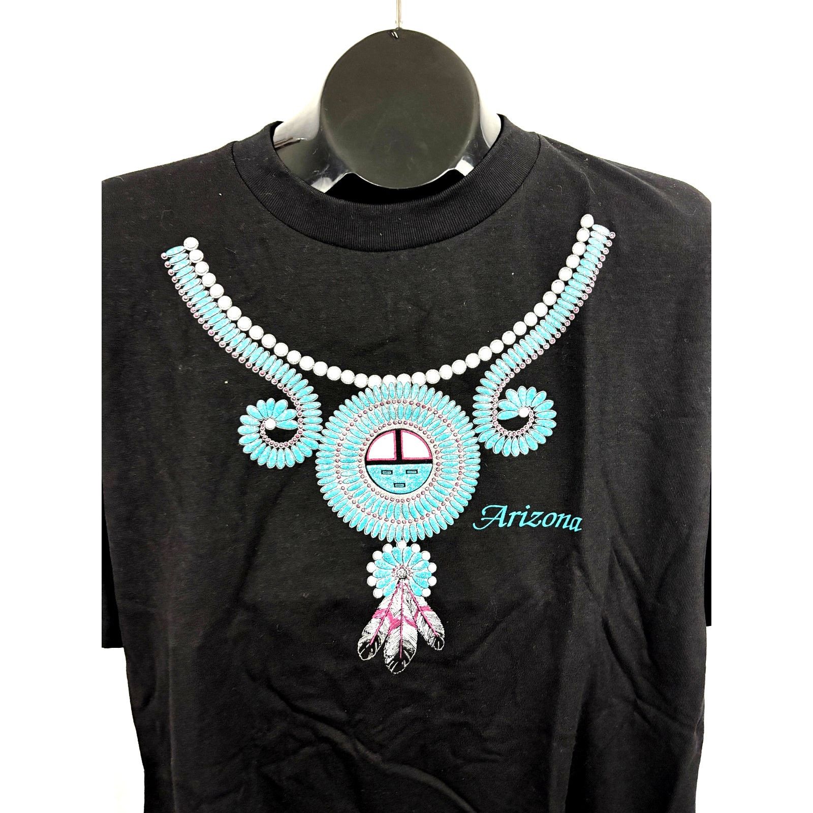 Tultex Vintage Arizona Crewneck T Shirt Native American Turquoise L Size US L / EU 52-54 / 3 - 3 Thumbnail