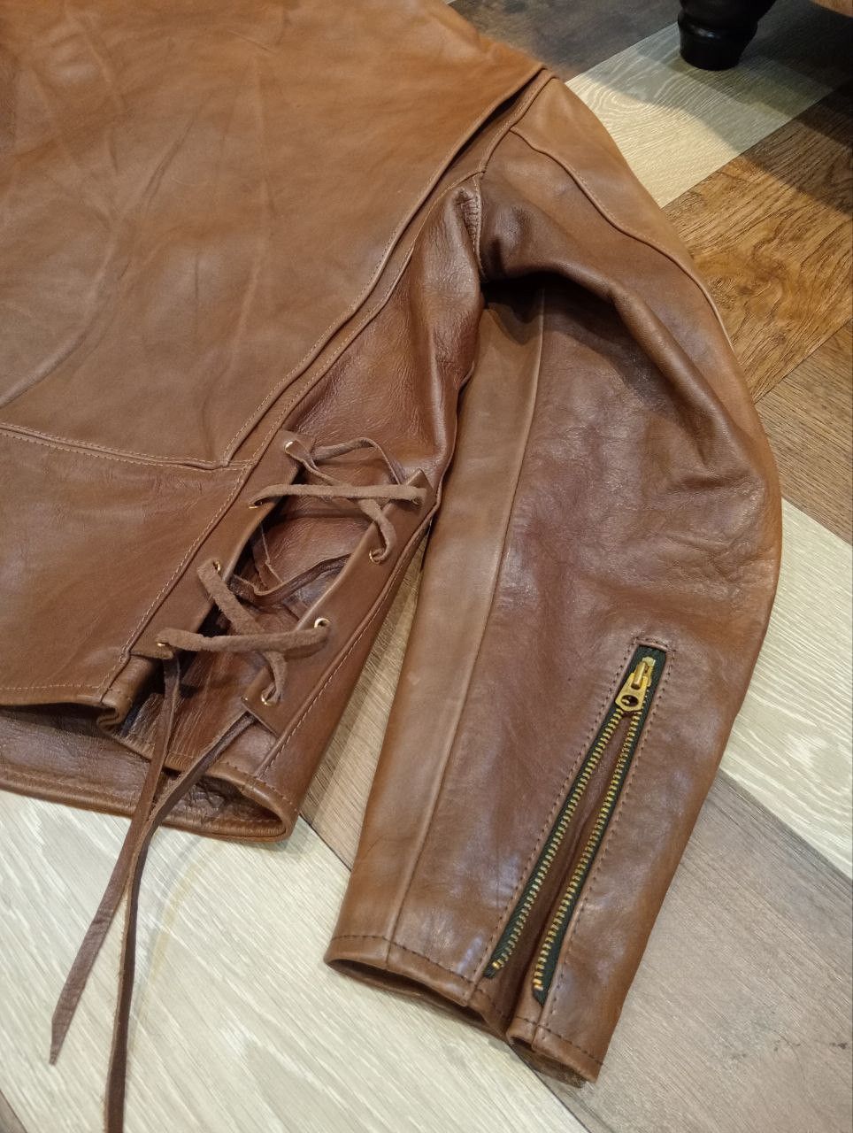 The Flat Head THE FLAT HEAD SINGLE RIDER HORSE LEATHER JACKET - SIZE 44 Size US XL / EU 56 / 4 - 15 Thumbnail