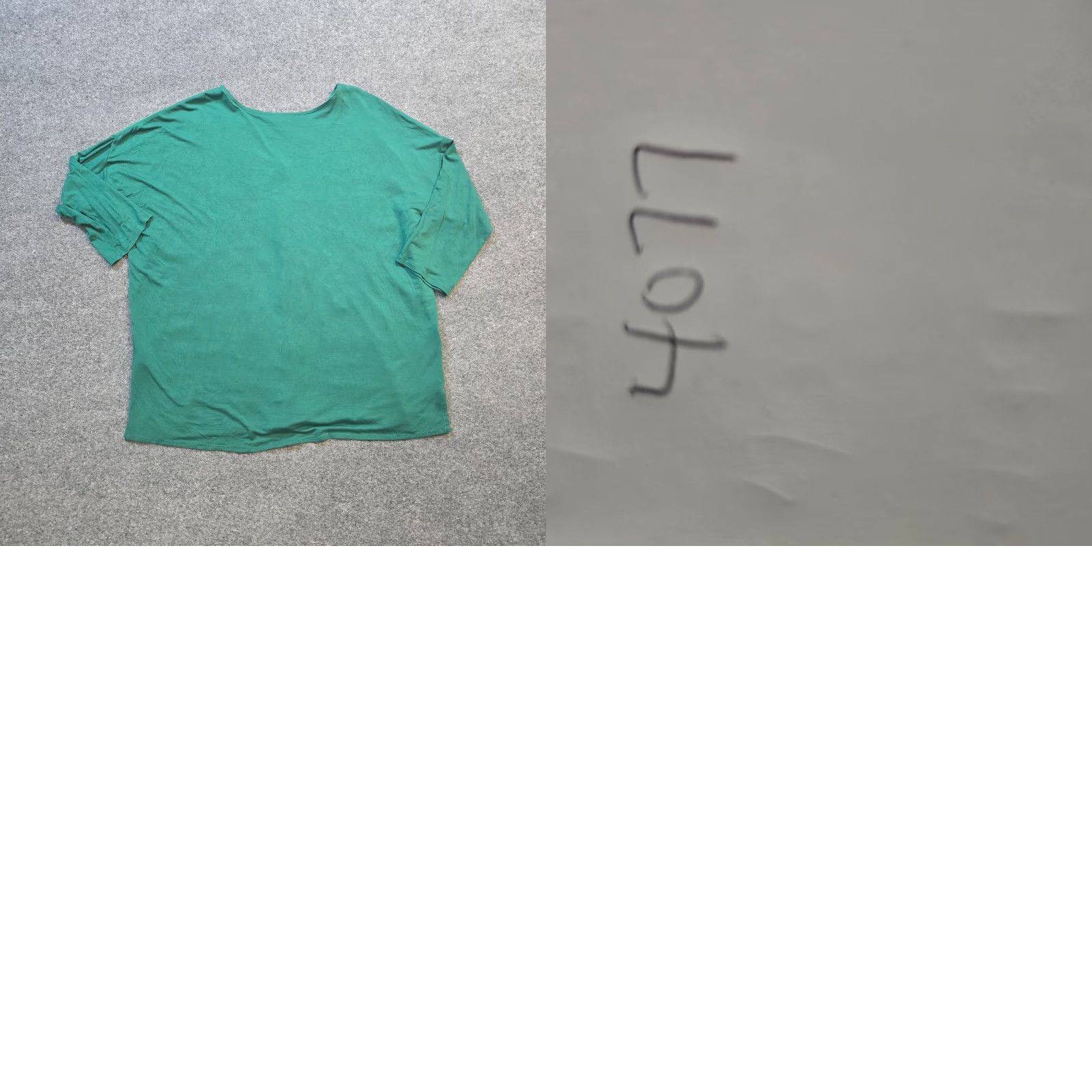 J. Jill J. Jill Top Womens Large Green V Neck 3/4 Sleeve Boxy Oversized Casual Career Shirt Size L / US 10 / IT 46 - 8 Thumbnail