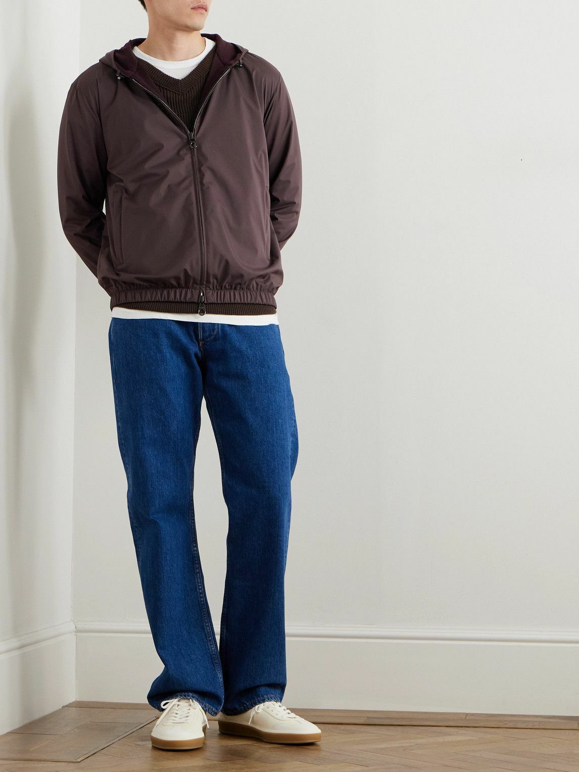 Loro Piana o1srvl11e0526 Reversible Zip-Up Hooded Jacket in Brown Size US XL / EU 56 / 4 - 2 Thumbnail