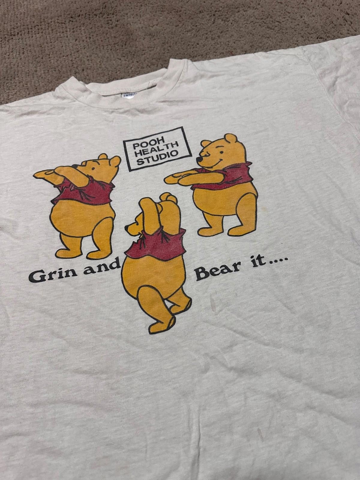 Disney Vintage 80s 1987 Pooh Walt Disney Tee Shirt Size US L / EU 52-54 / 3 - 3 Thumbnail