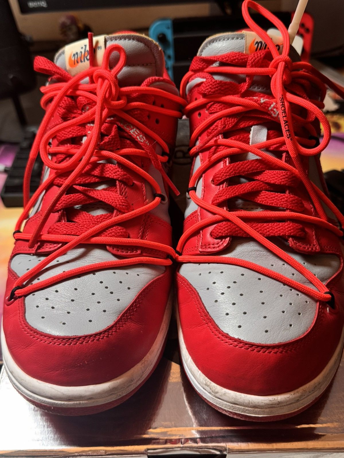 Nike × Off-White Nike x OFF WHITE Dunk Varsity Red Size US 10 / EU 43 - 3 Thumbnail