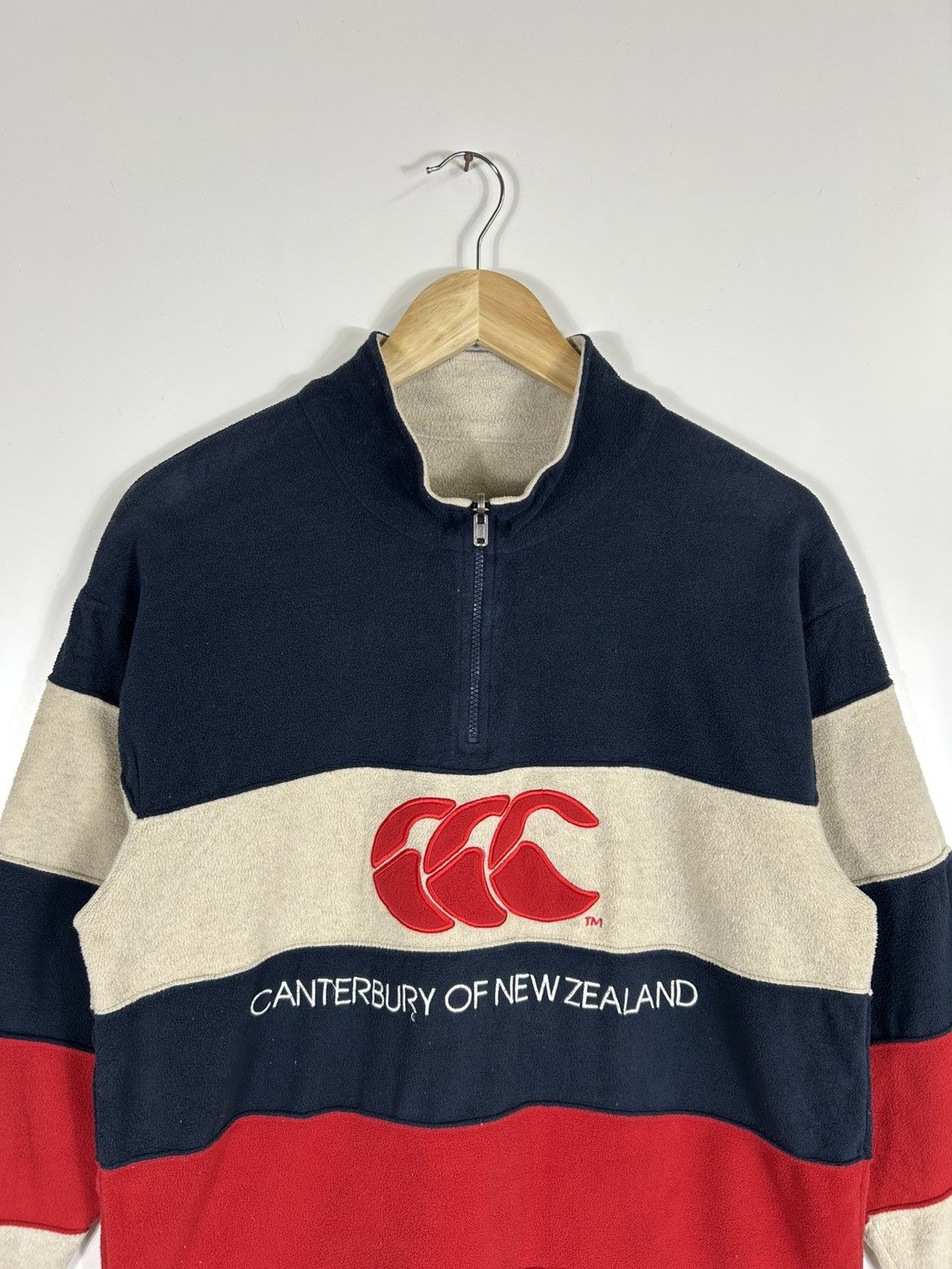 Canterbury of New Zealand × Vintage ⚡️Vintage Canterbury Fleece Reversable Half Zipper Sweater Size US M / EU 48-50 / 2 - 4 Thumbnail