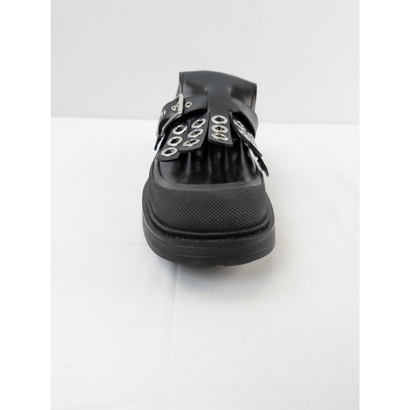 Alexander McQueen o1rshd1 Monk Strap Boxcar Hardware Shoe Tread Boots in Black Size US 11 / EU 44 - 14 Thumbnail
