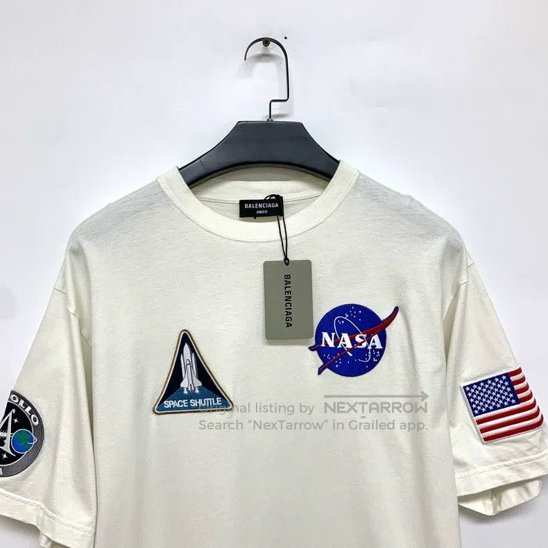 Balenciaga Balenciaga NASA Collab Lettering Printed Short Sleeve T-Sh Size US XS / EU 42 / 0 - 5 Thumbnail