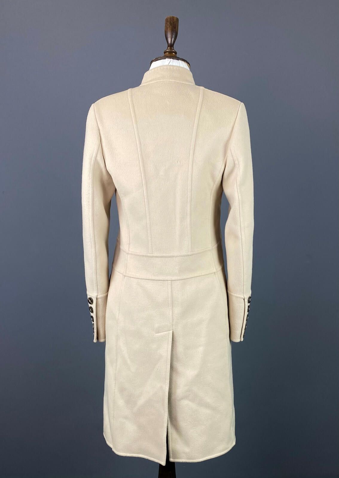 Designer Ladies Burberry London Beige Wool Button Down Coat Size 52 Size M / US 6-8 / IT 42-44 - 7 Thumbnail