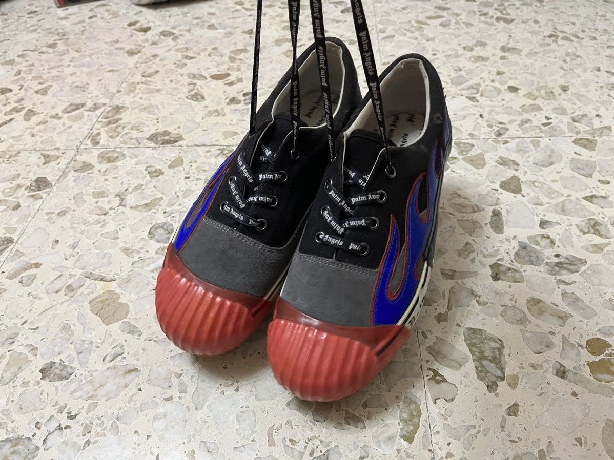 Palm Angels Palm angels low top flame leather sneaker 9us 42eu Size US 9 / EU 42 - 7 Thumbnail