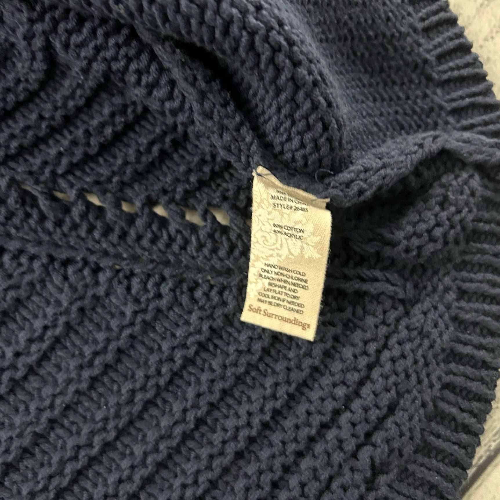 Soft Surroundings VINTAGE Soft Surroundings Cardigan Sweater Women's S Navy Blue Size S / US 4 / IT 40 - 5 Thumbnail