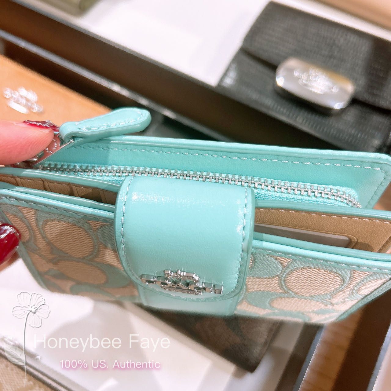 Coach Medium Corner Zip Wallet In Signature Jacquard CT922 Size ONE SIZE - 3 Thumbnail